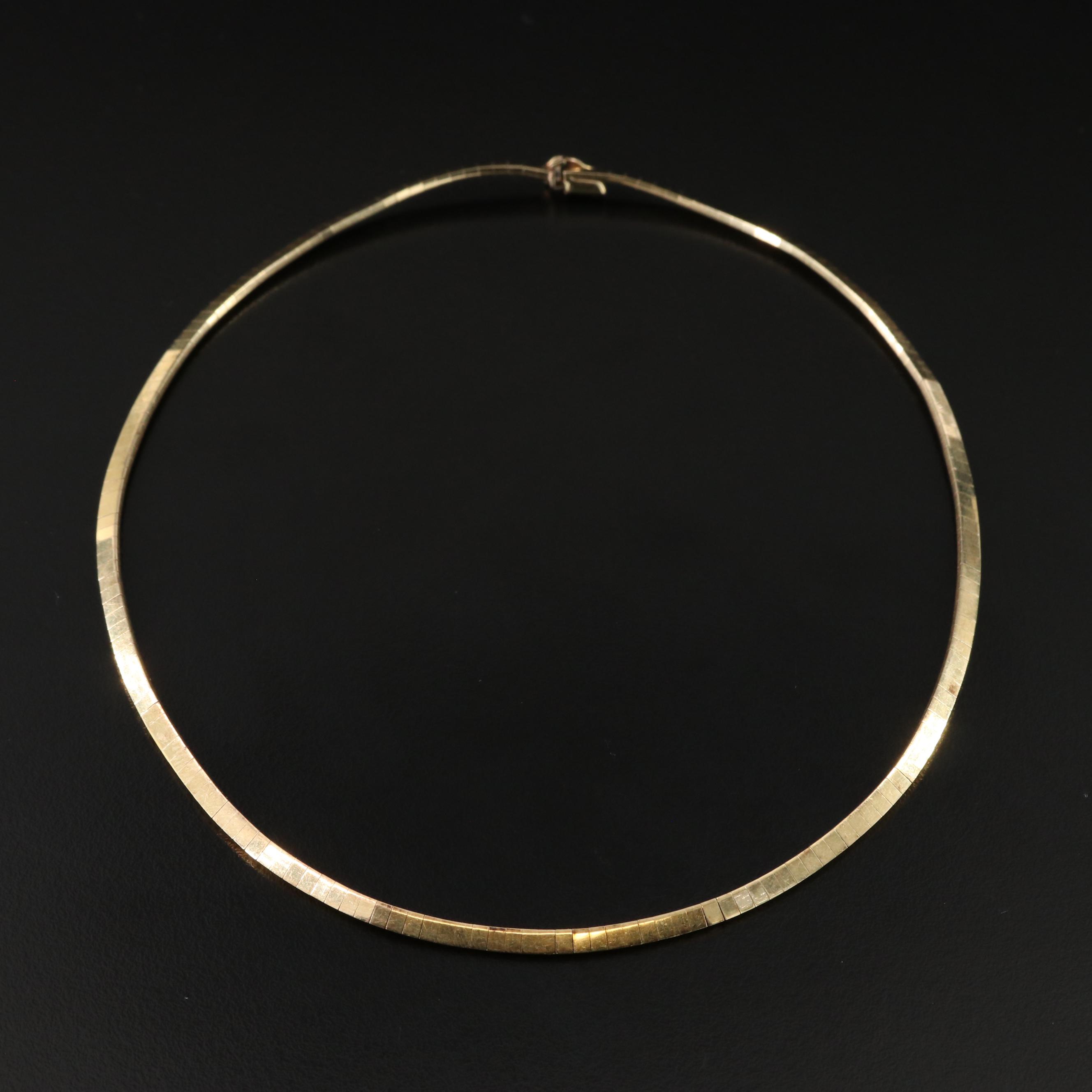 14K Omega Necklace