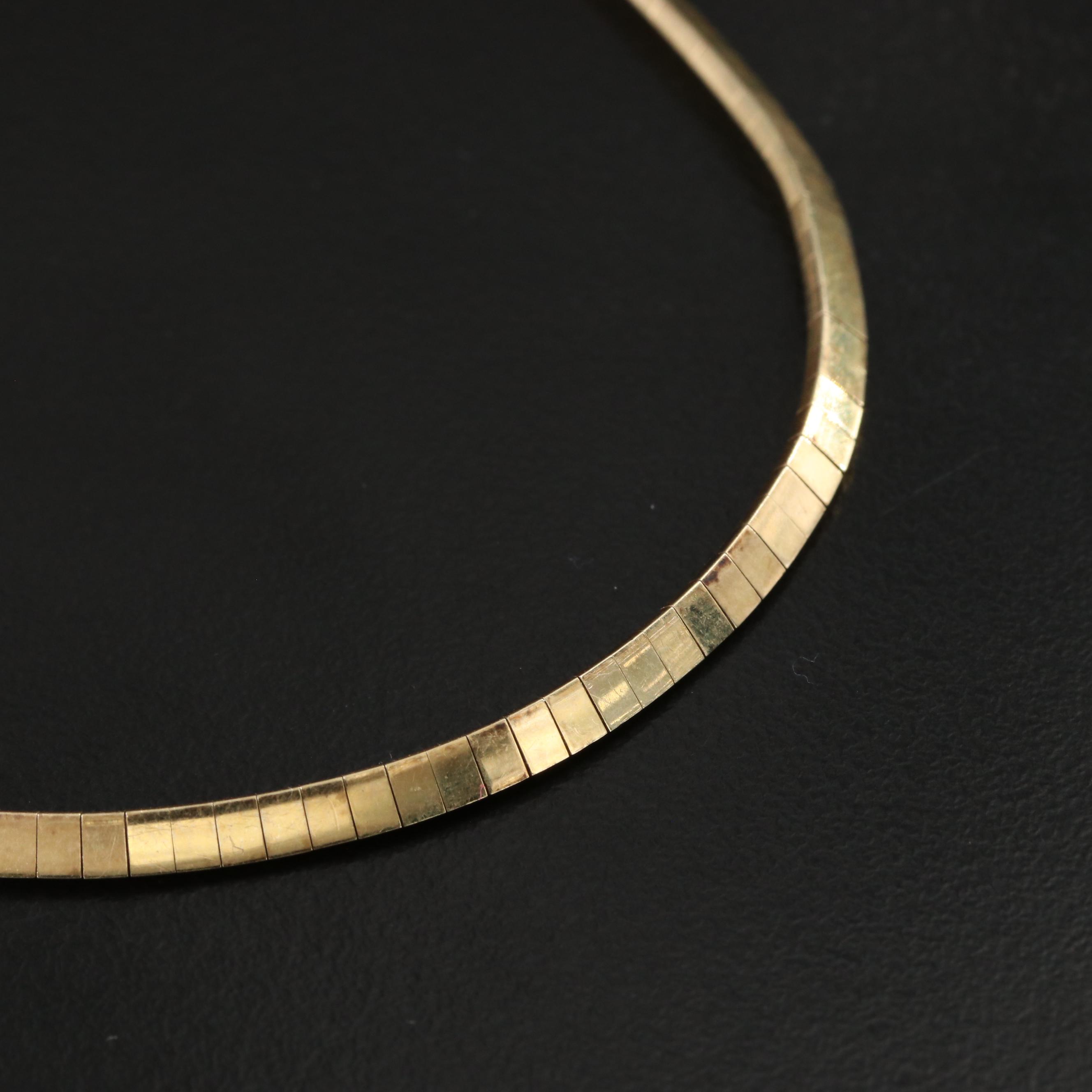 14K Omega Necklace