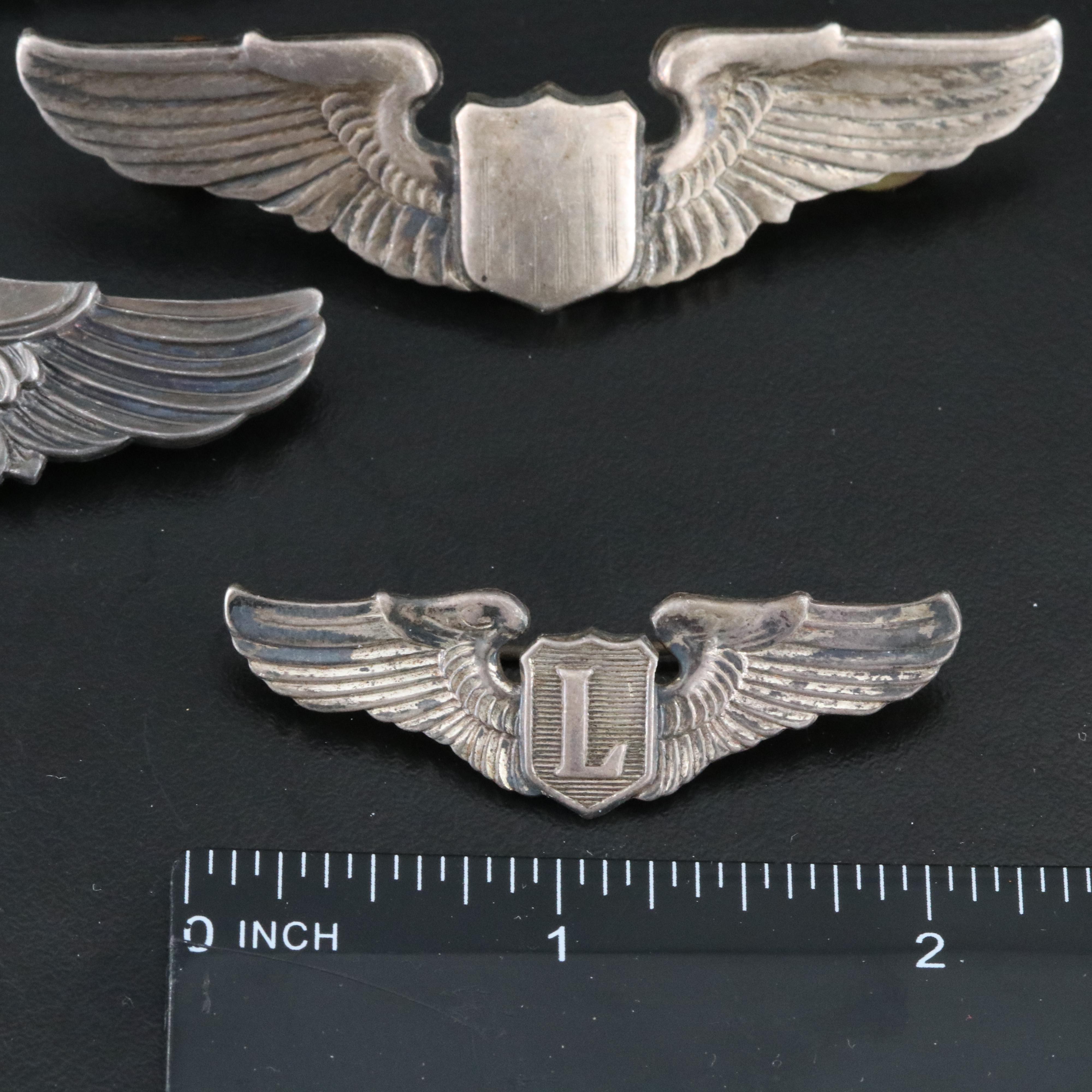 Vintage Sterling Military Pilot Medals
