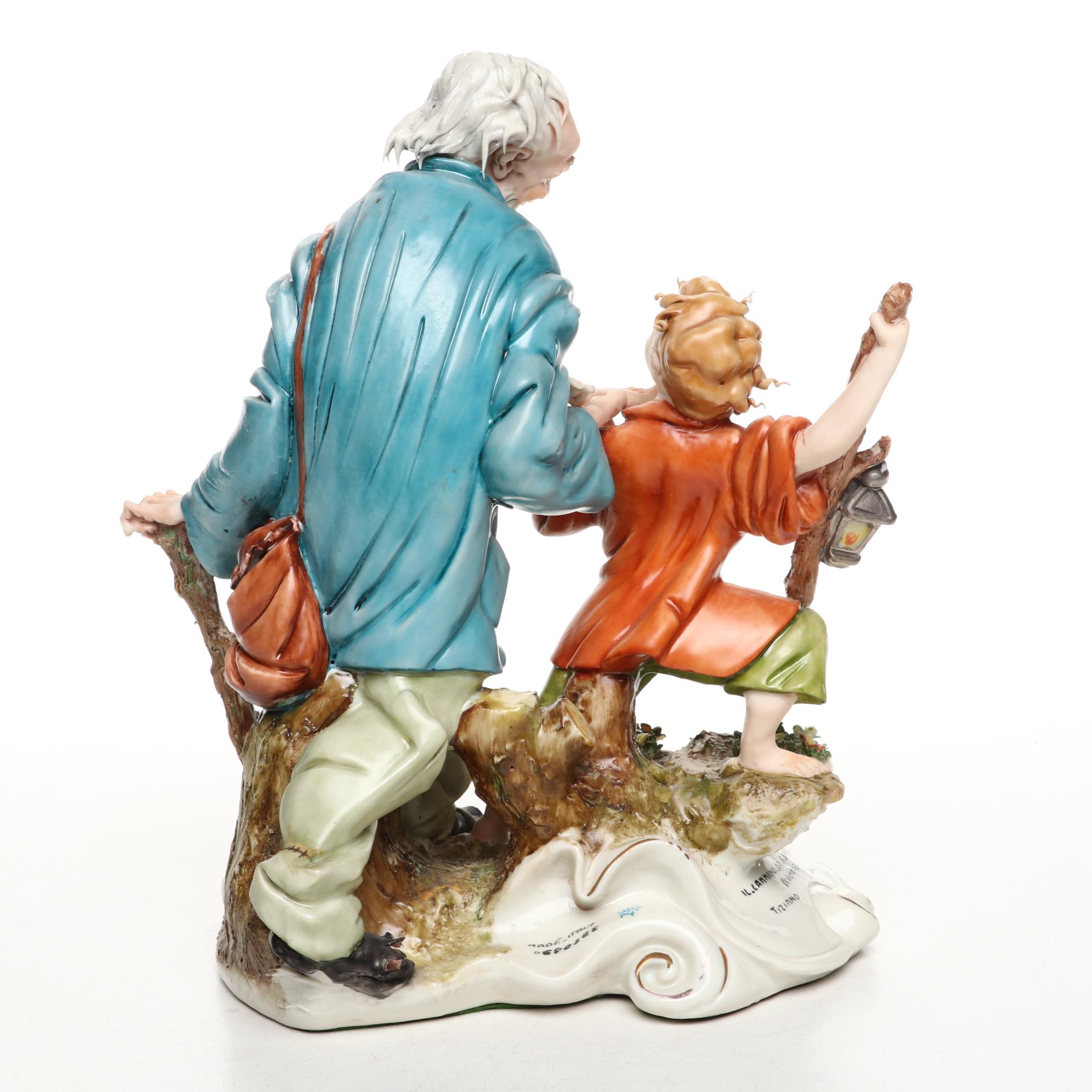 Tiziano Galli Capodimonte Porcelain "The Path of Hope" Figural Group