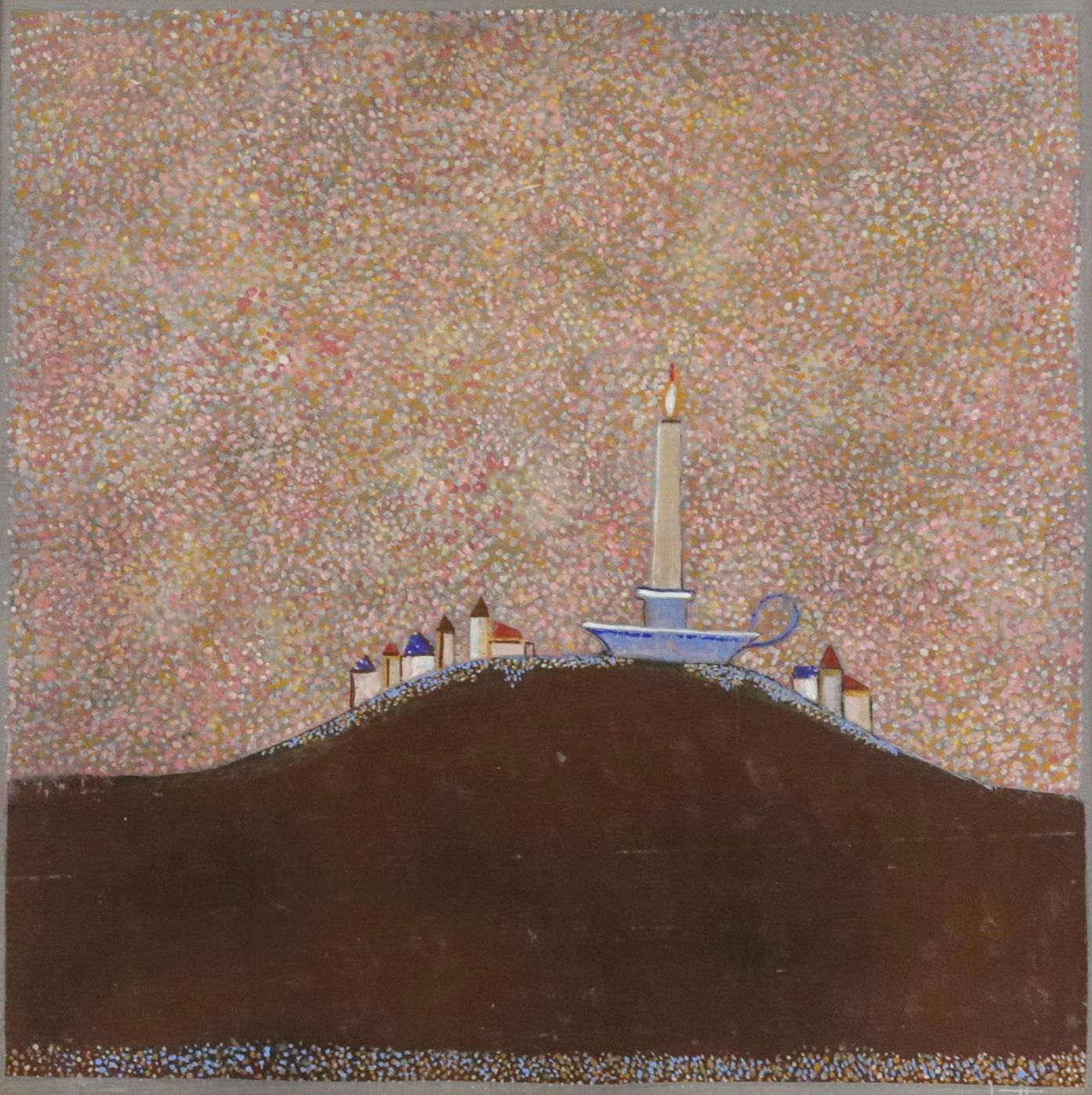 Louttre B. Stylized Oil Painting "Nuit Caline," 1978