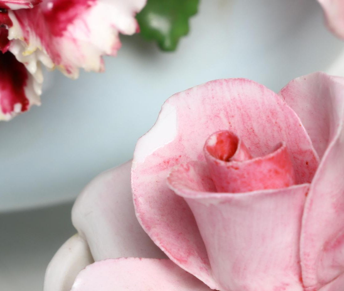 Crown Staffordshire and Royal Adderley Bone China Roses Figurines