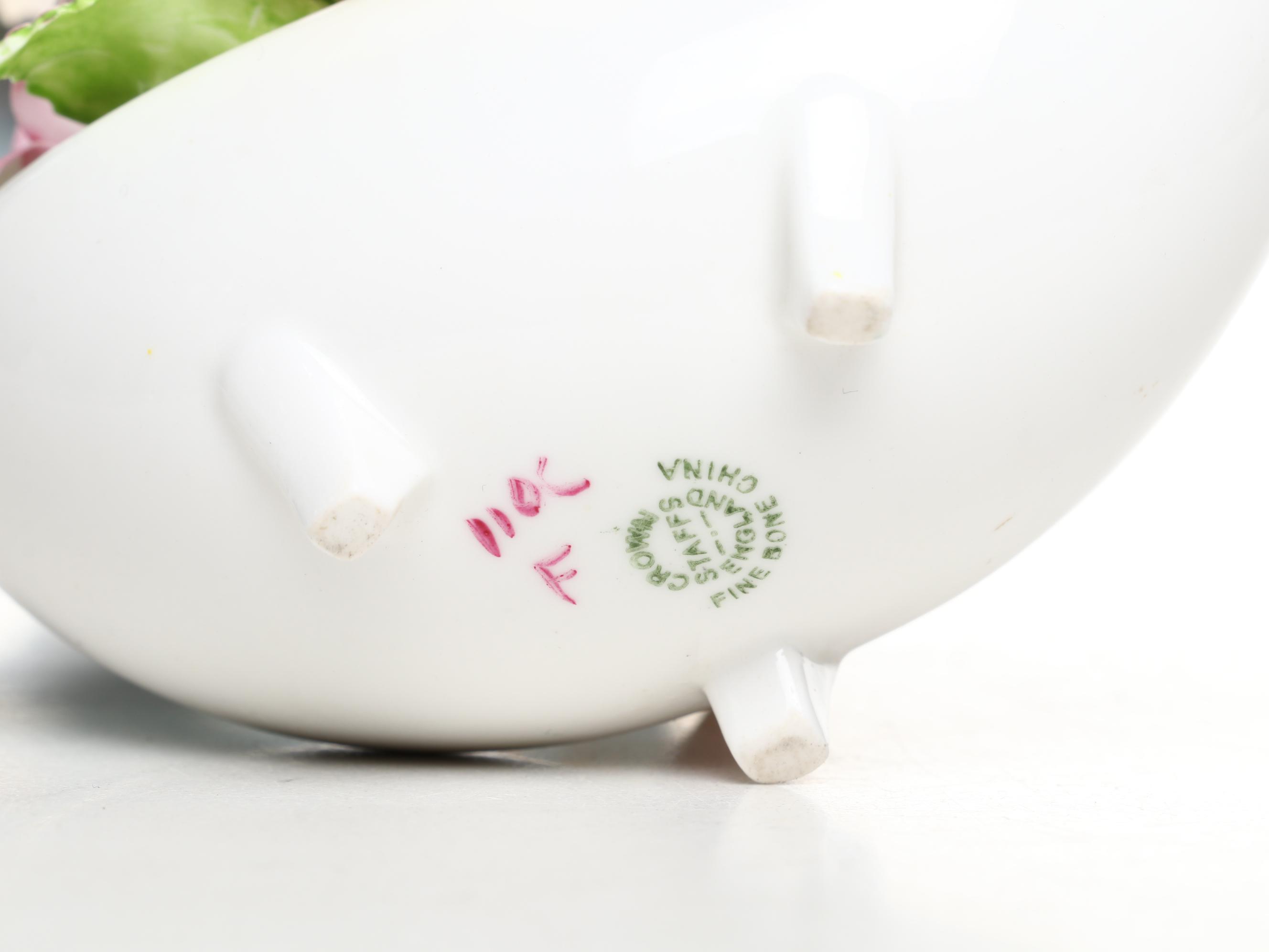 Crown Staffordshire and Royal Adderley Bone China Roses Figurines