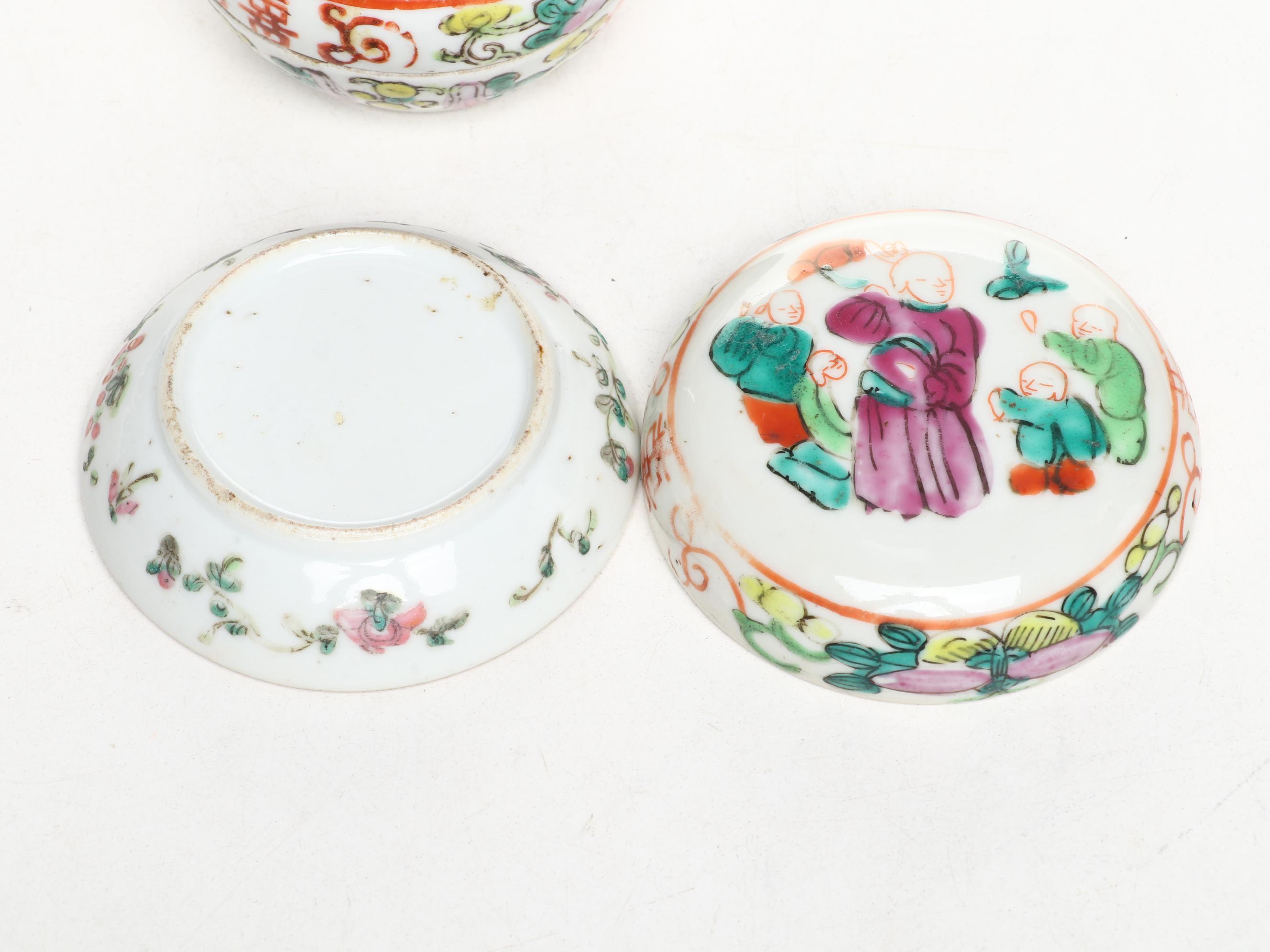 Chinese Porcelain Qing Dynasty Style Lidded Jar