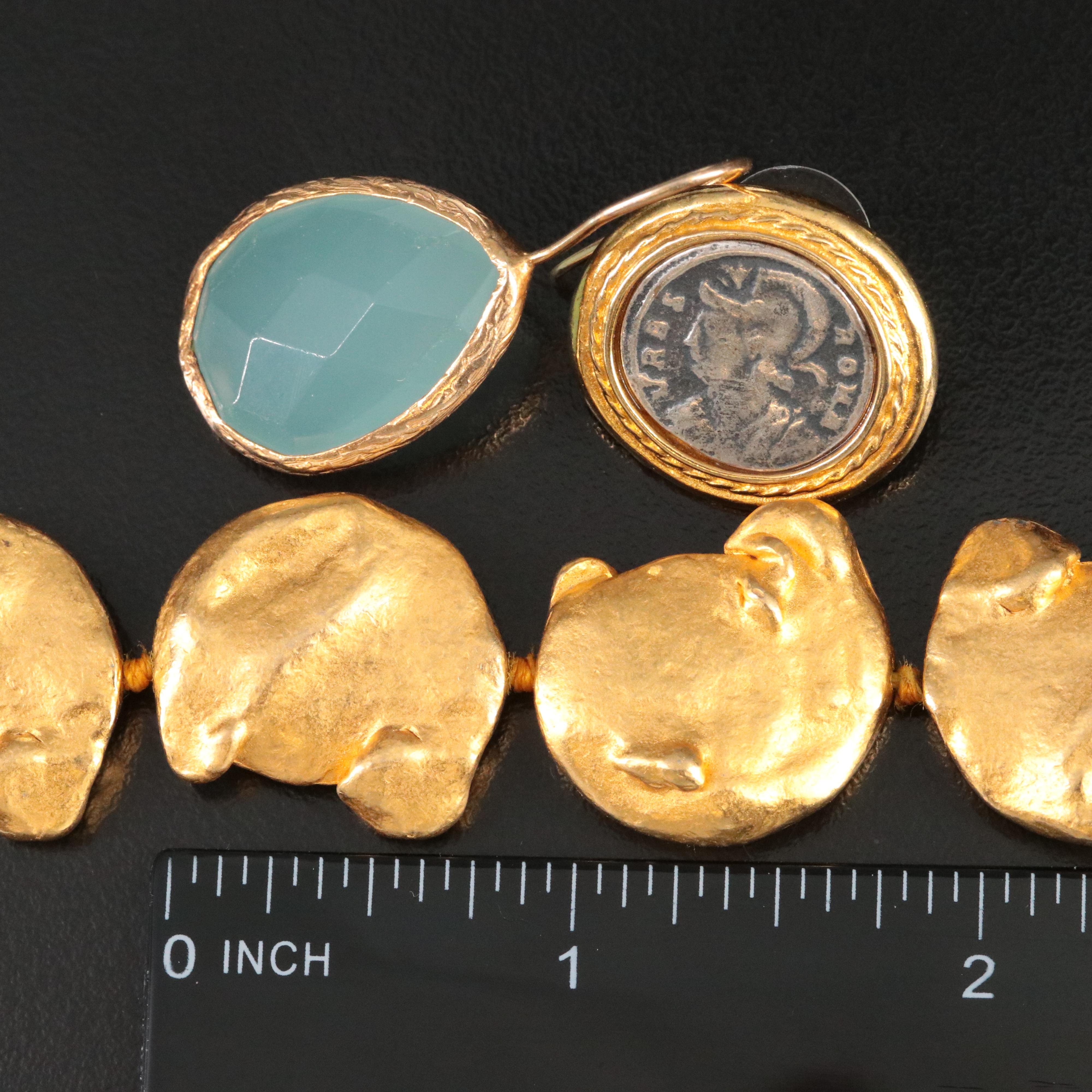 Jaded Glass, Rose Quartz and Quench Crackle Quartz Earrings and Necklace