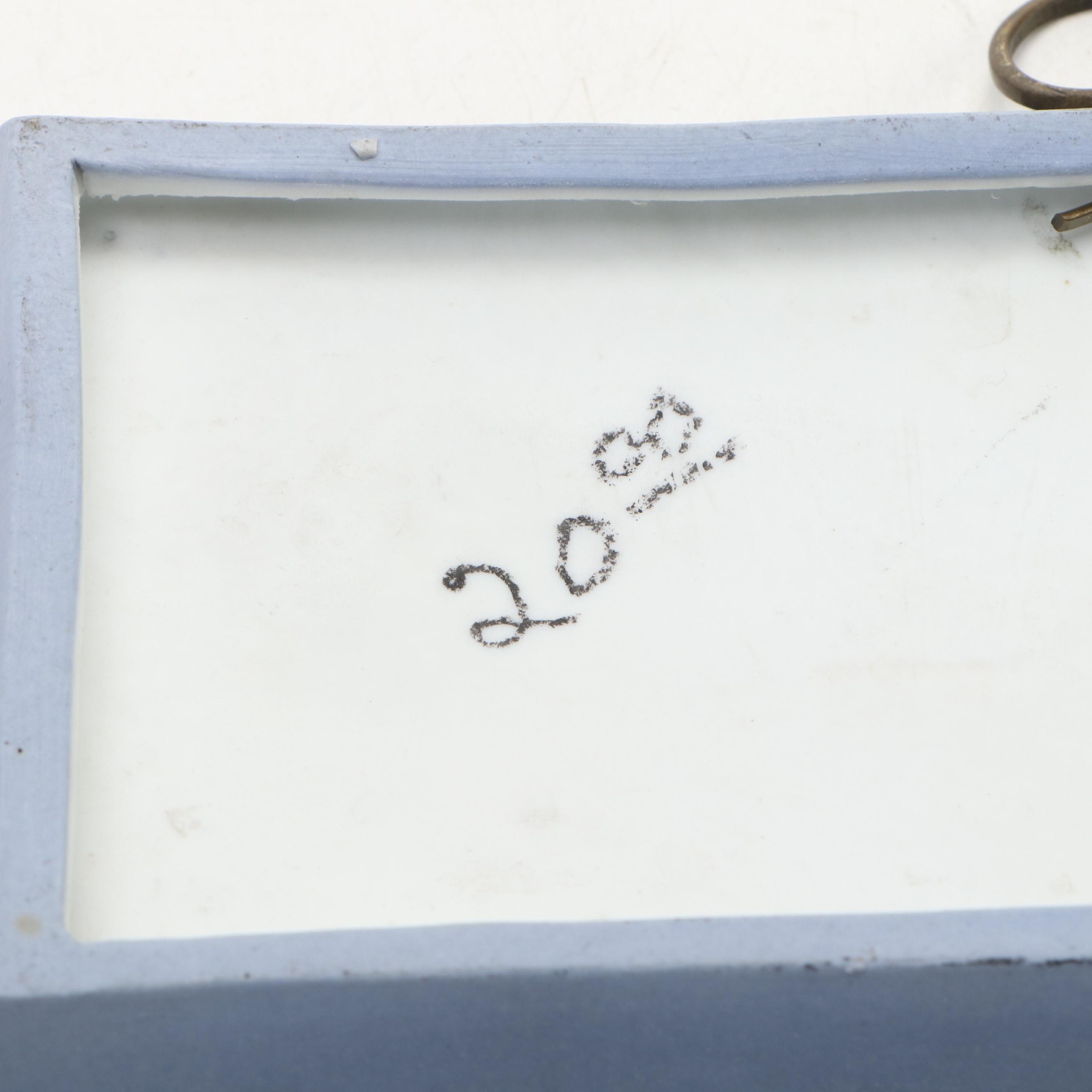 Wedgwood Jasperware Cake Plate and 1900 Paris Exposition Souvenir Plaque