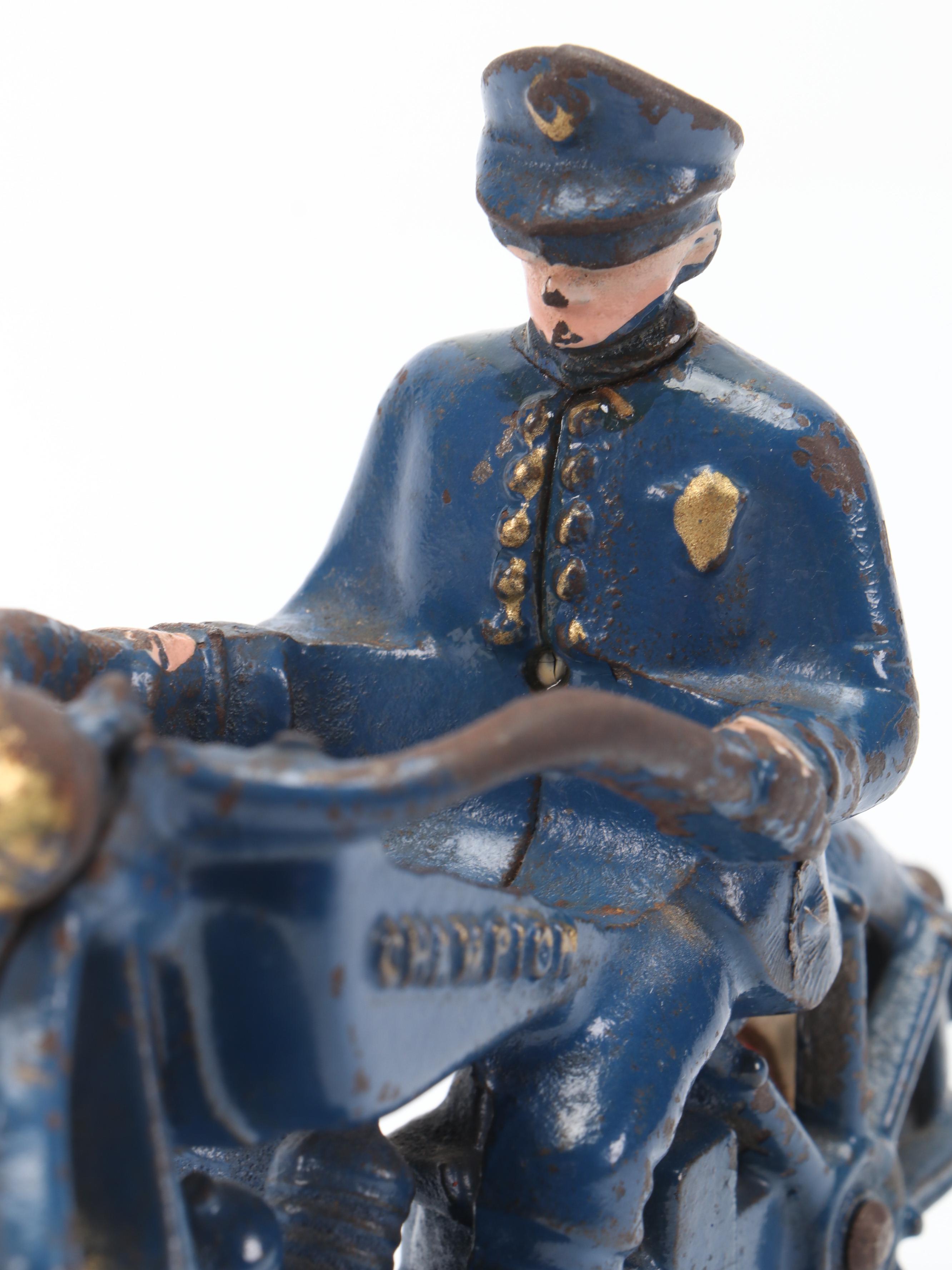 Hubley Cast Iron Cops Riding Champion and Other Motorcycles, Early 20th Century