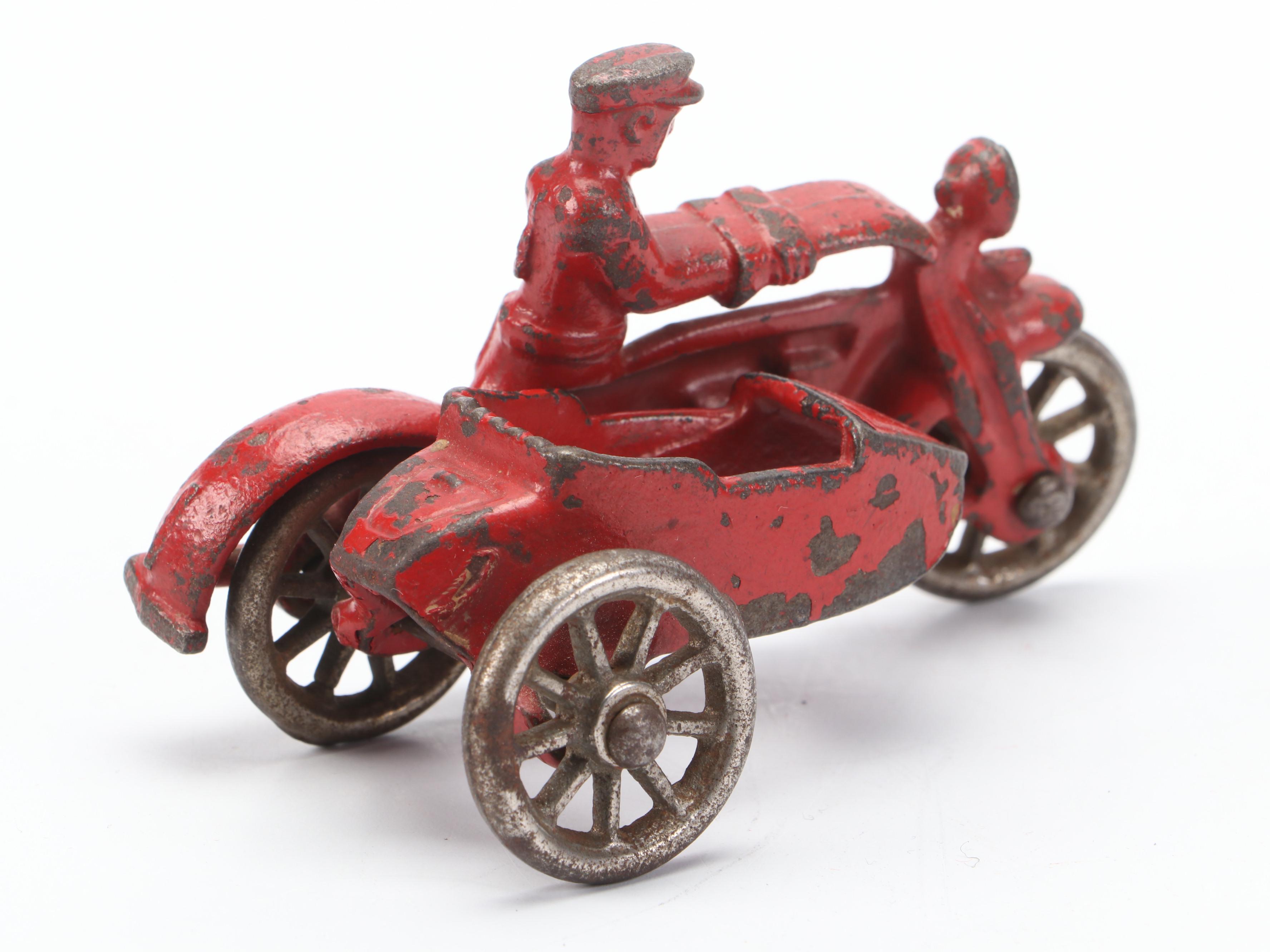 Hubley Cast Iron Cops Riding Champion and Other Motorcycles, Early 20th Century