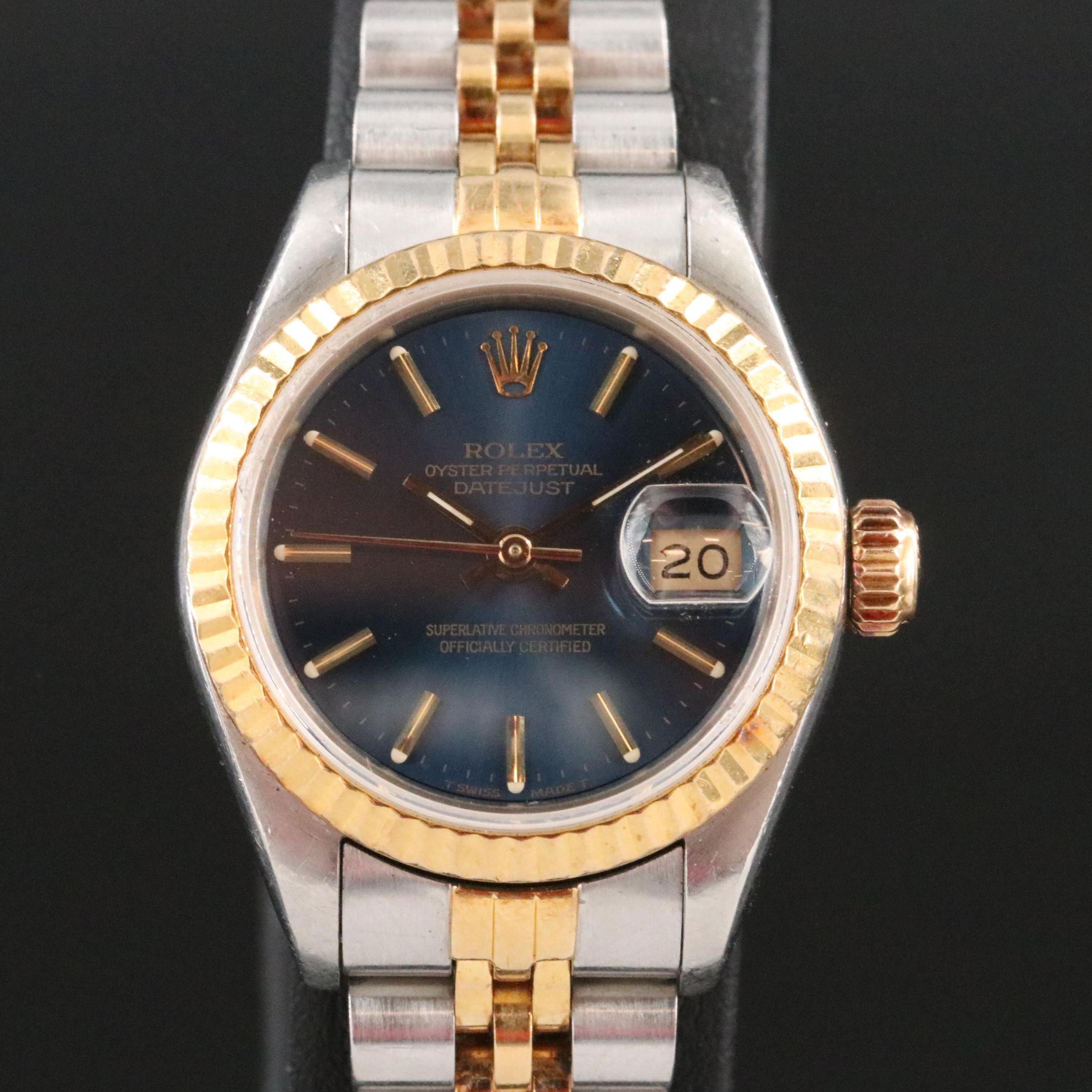 1990 Rolex Two-Tone Blue Dial Datejust Watch