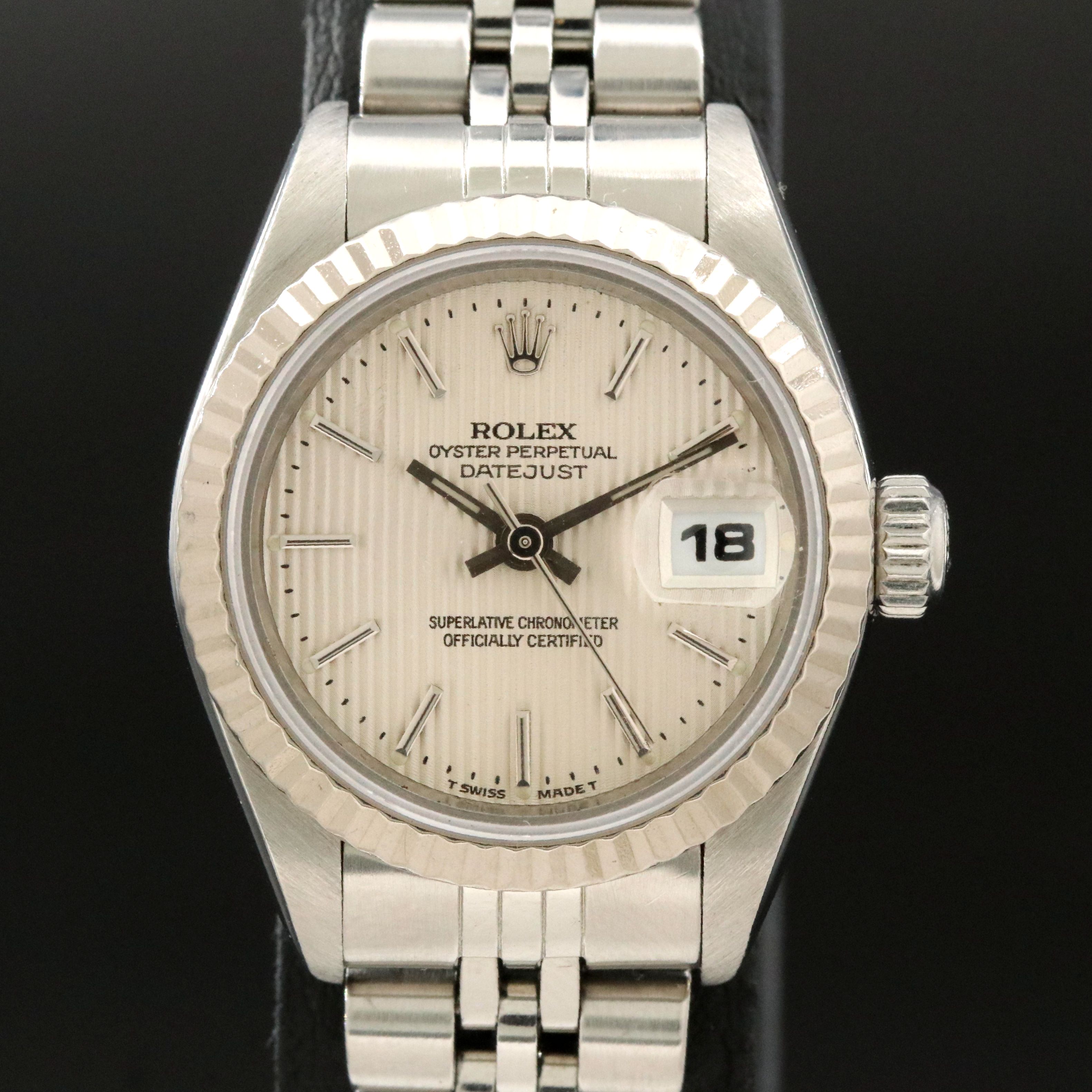 1996 Rolex Tapestry Dial Datejust Watch