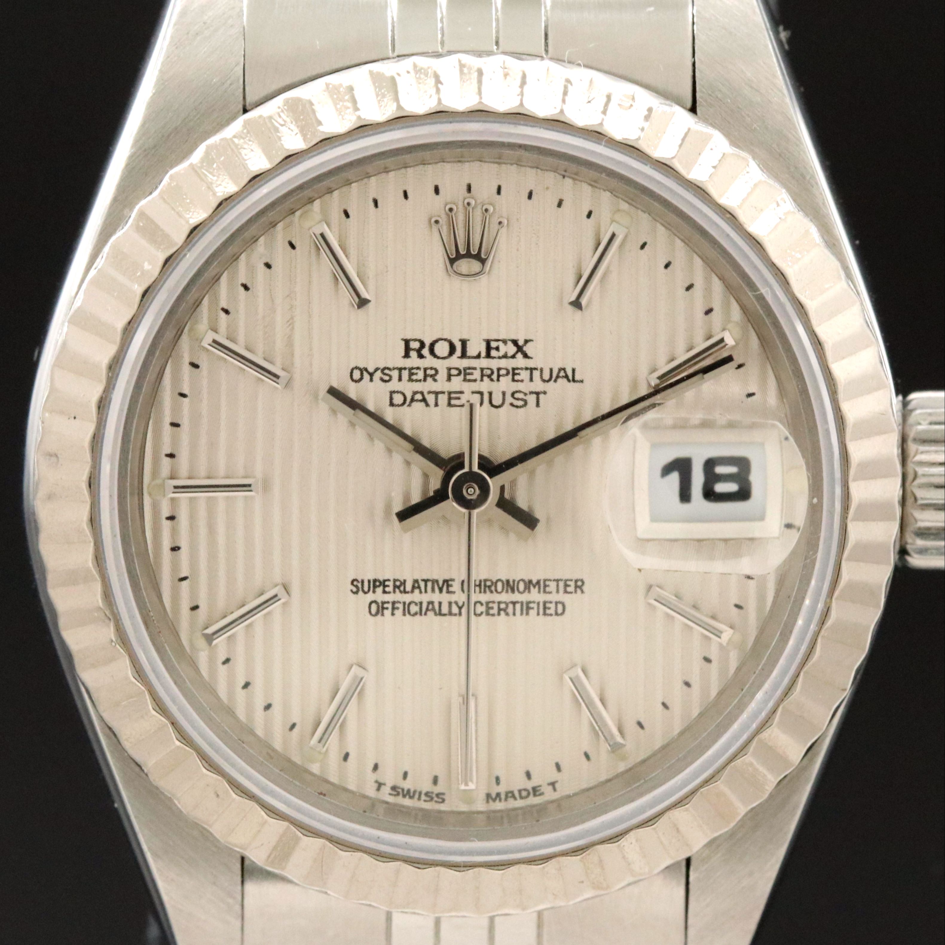 1996 Rolex Tapestry Dial Datejust Watch