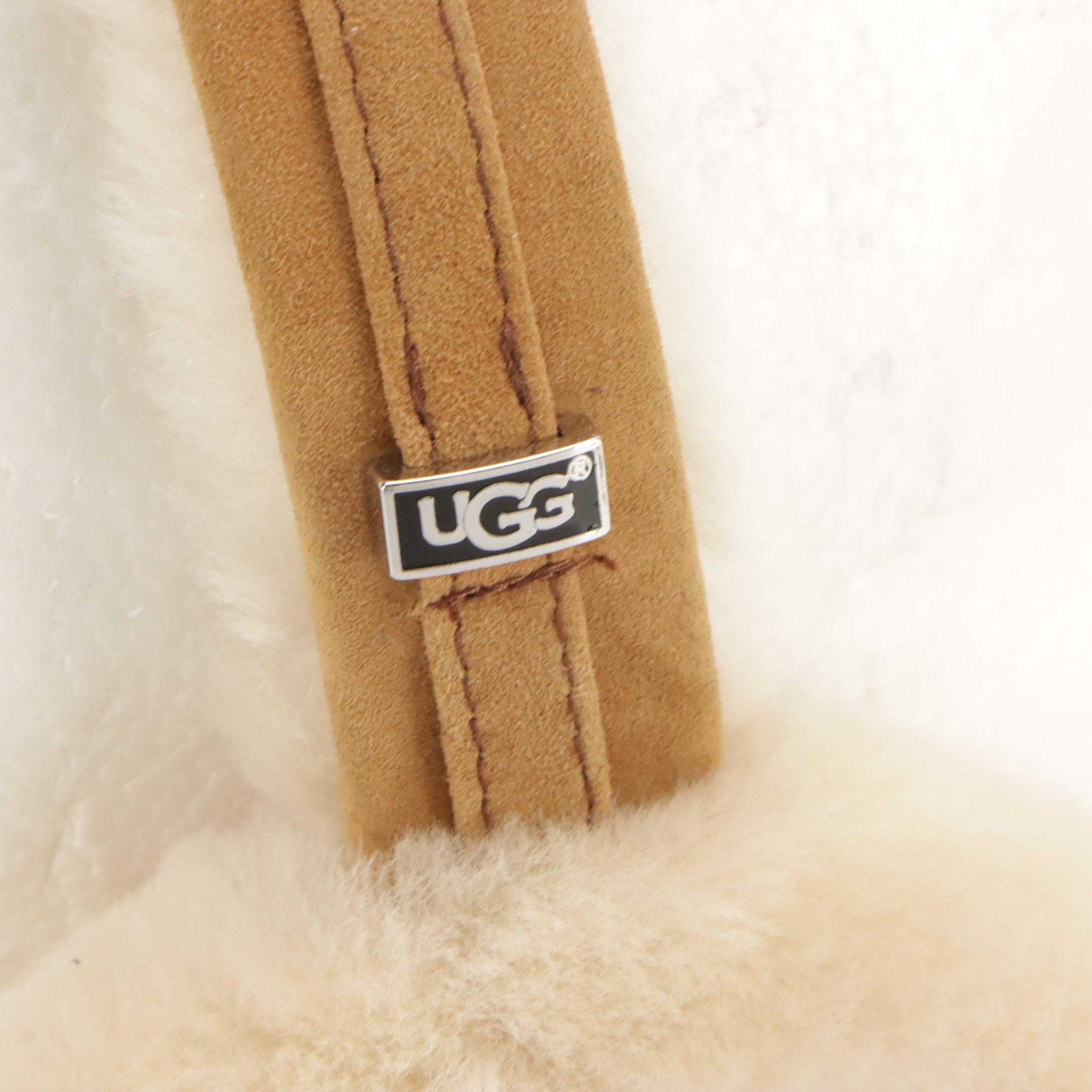 UGG Shearling Sheepskin Earmuff Headphones and Escada Leather Belt