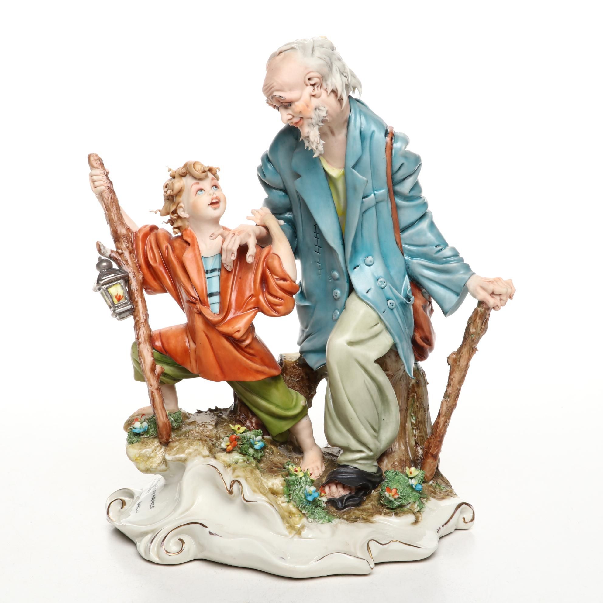 Tiziano Galli Capodimonte Porcelain "The Path of Hope" Figural Group