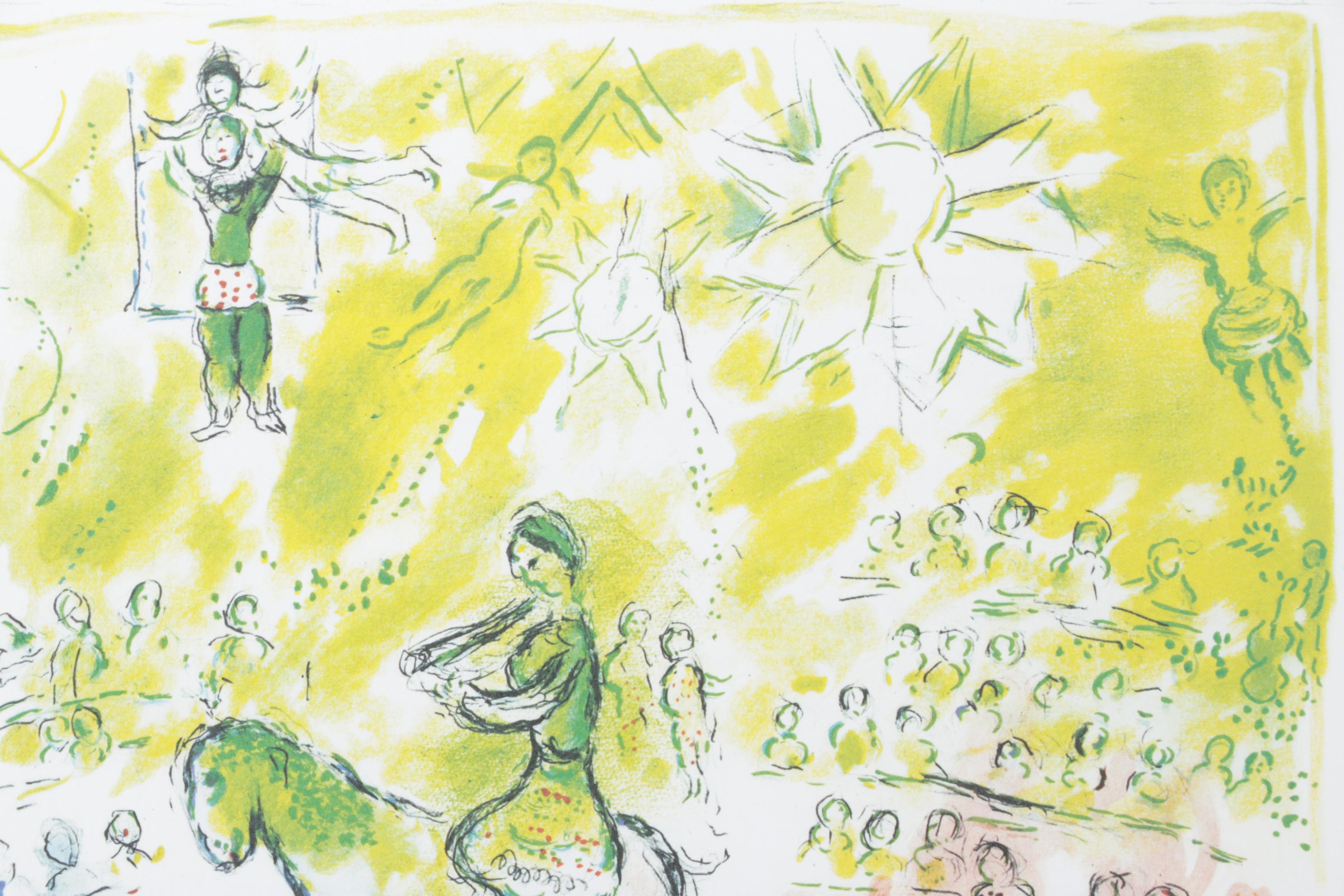 Marc Chagall Color Lithograph "La Parade" for "Derrière le Miroir," 1981