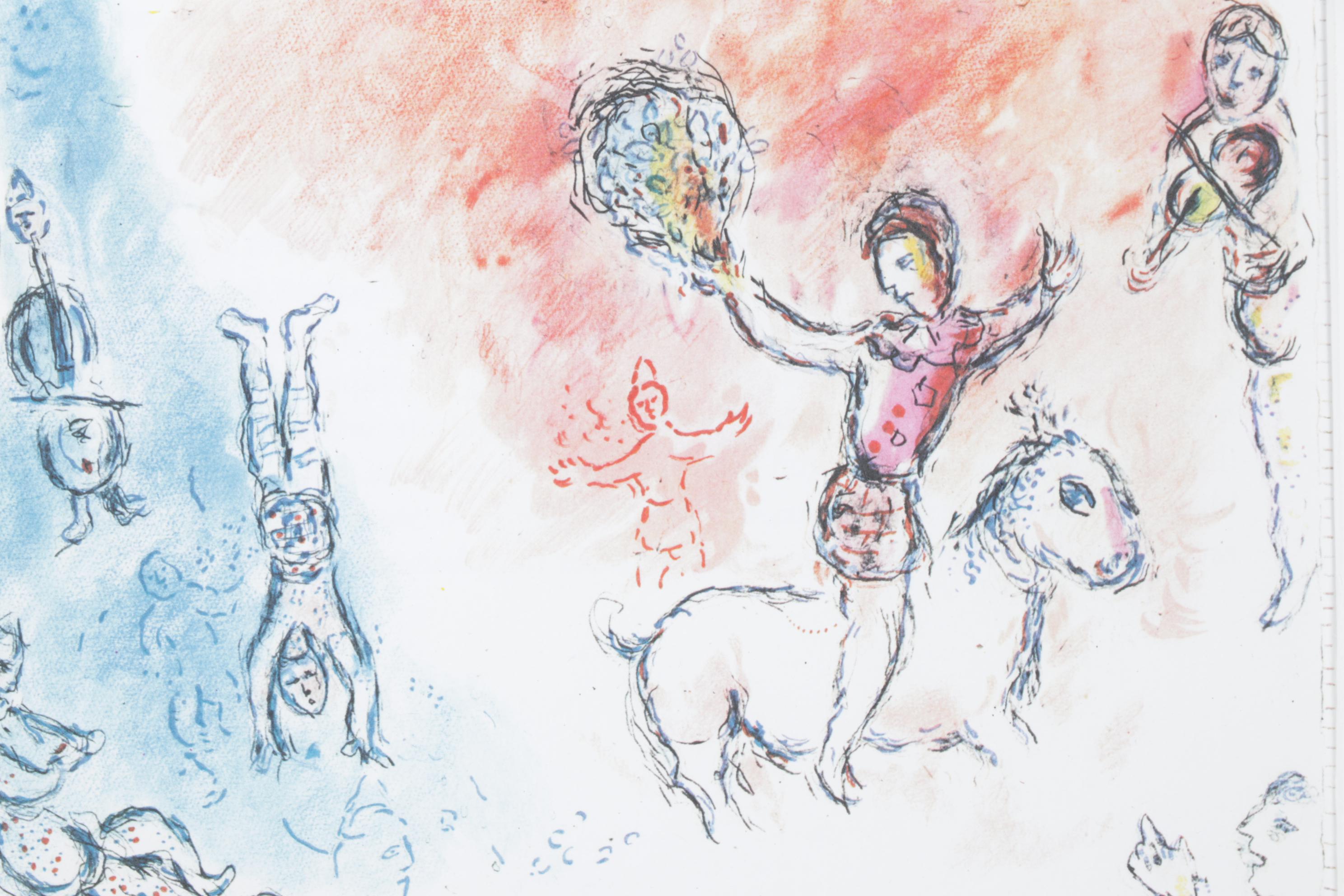 Marc Chagall Color Lithograph "La Parade" for "Derrière le Miroir," 1981