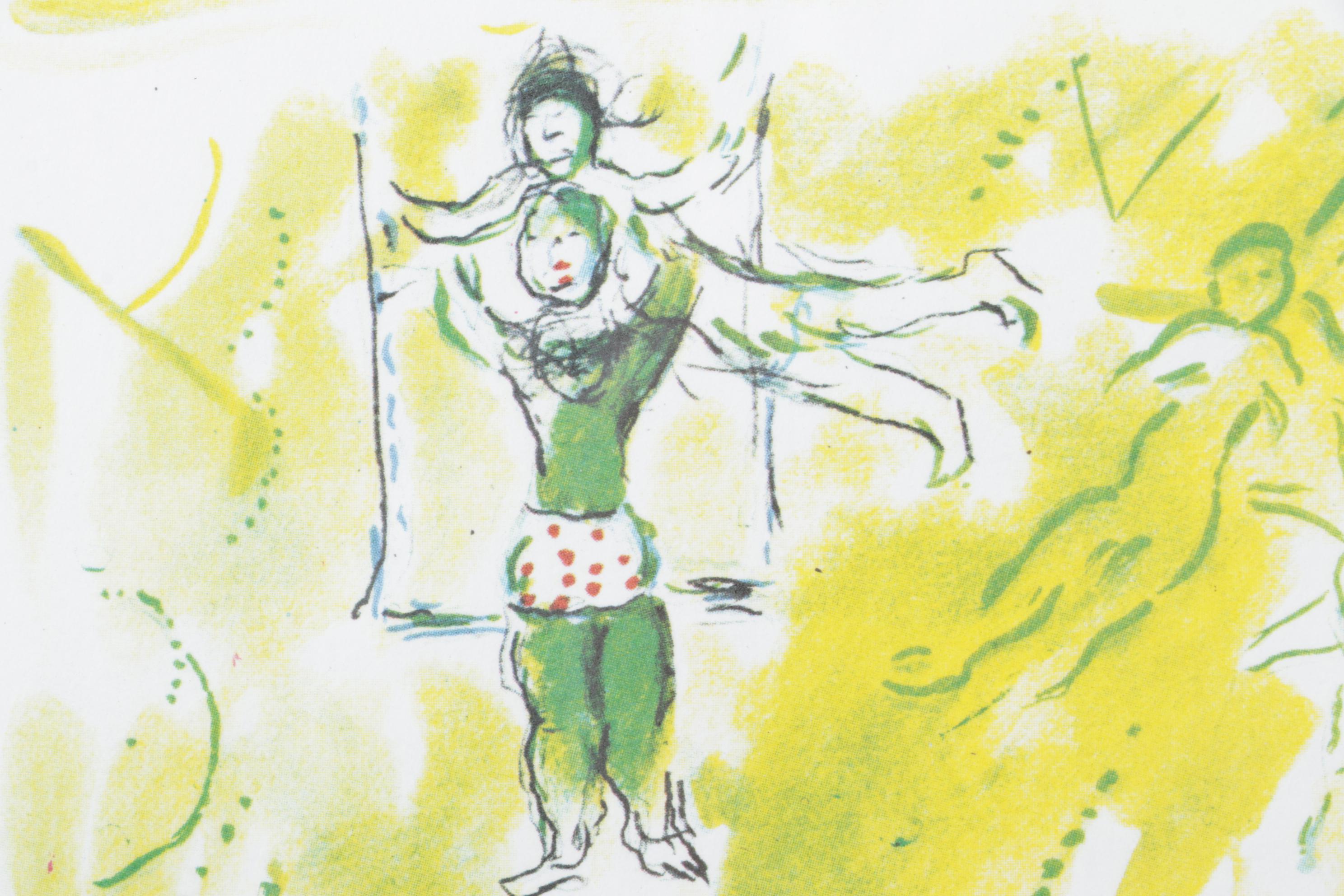 Marc Chagall Color Lithograph "La Parade" for "Derrière le Miroir," 1981