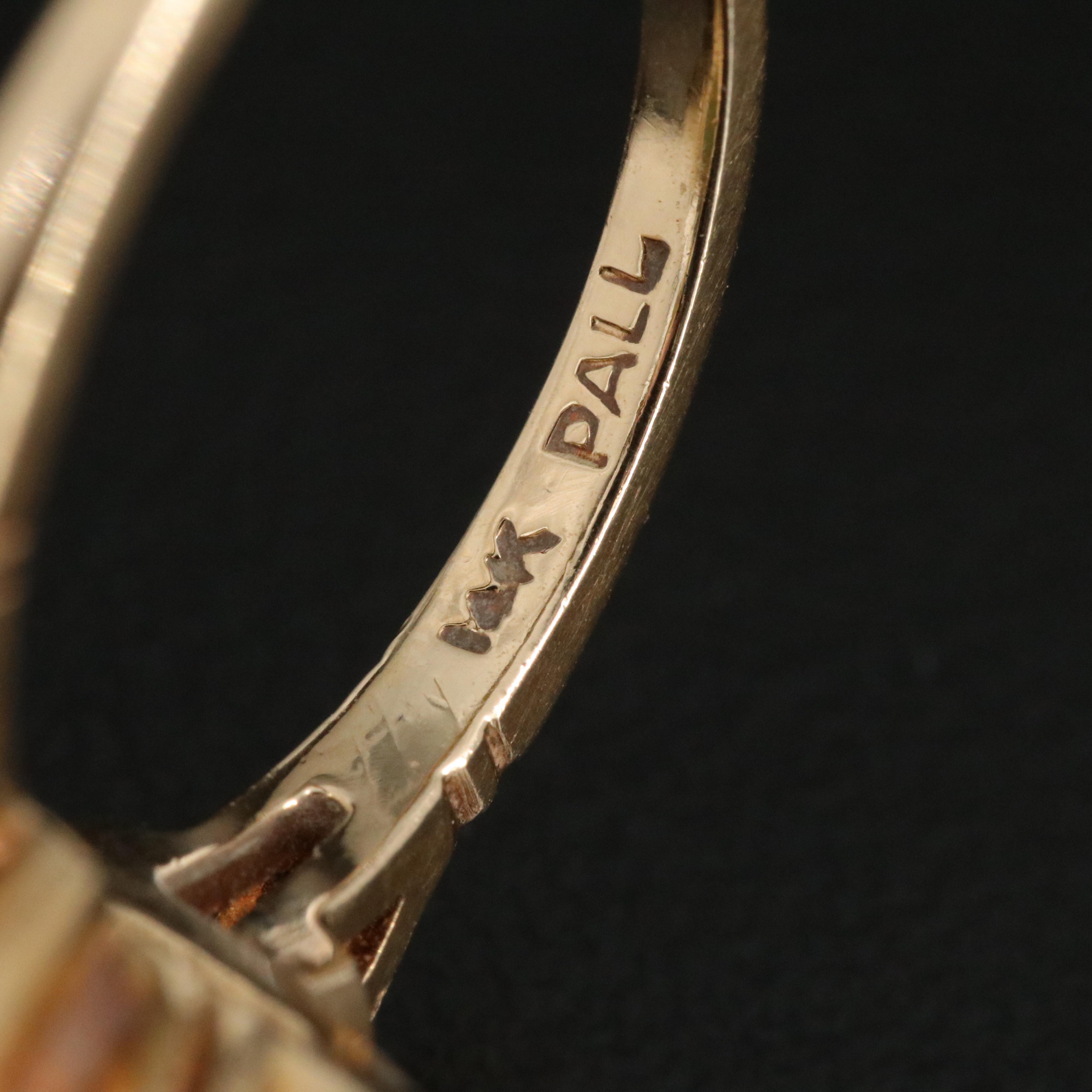 Vintage Tiffany & Co. 14K 6.90 CT Opal and Diamond Ring