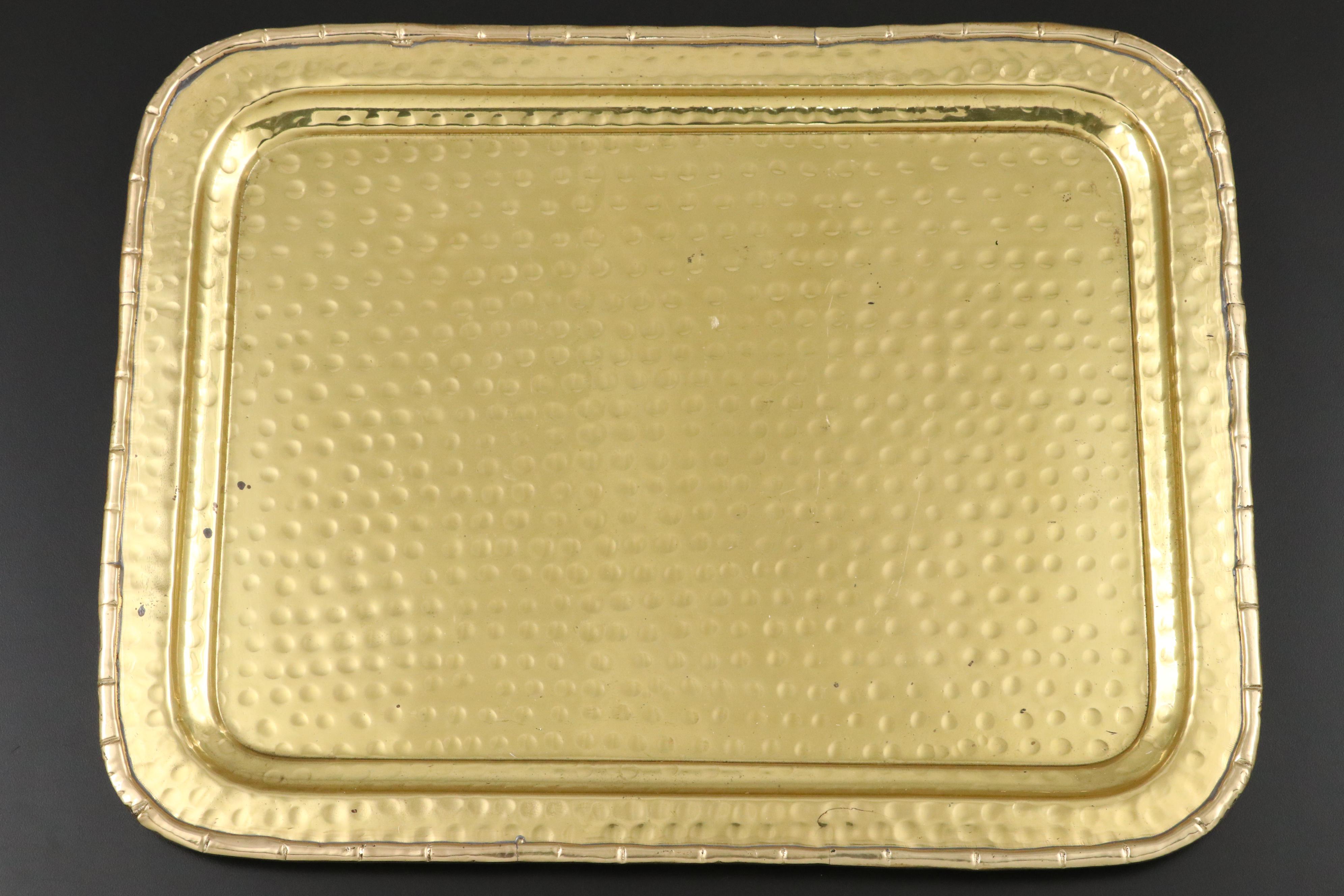 Supreme Cutlery by Towle Gold Finished Stainless Steel Flatware with Brass Tray