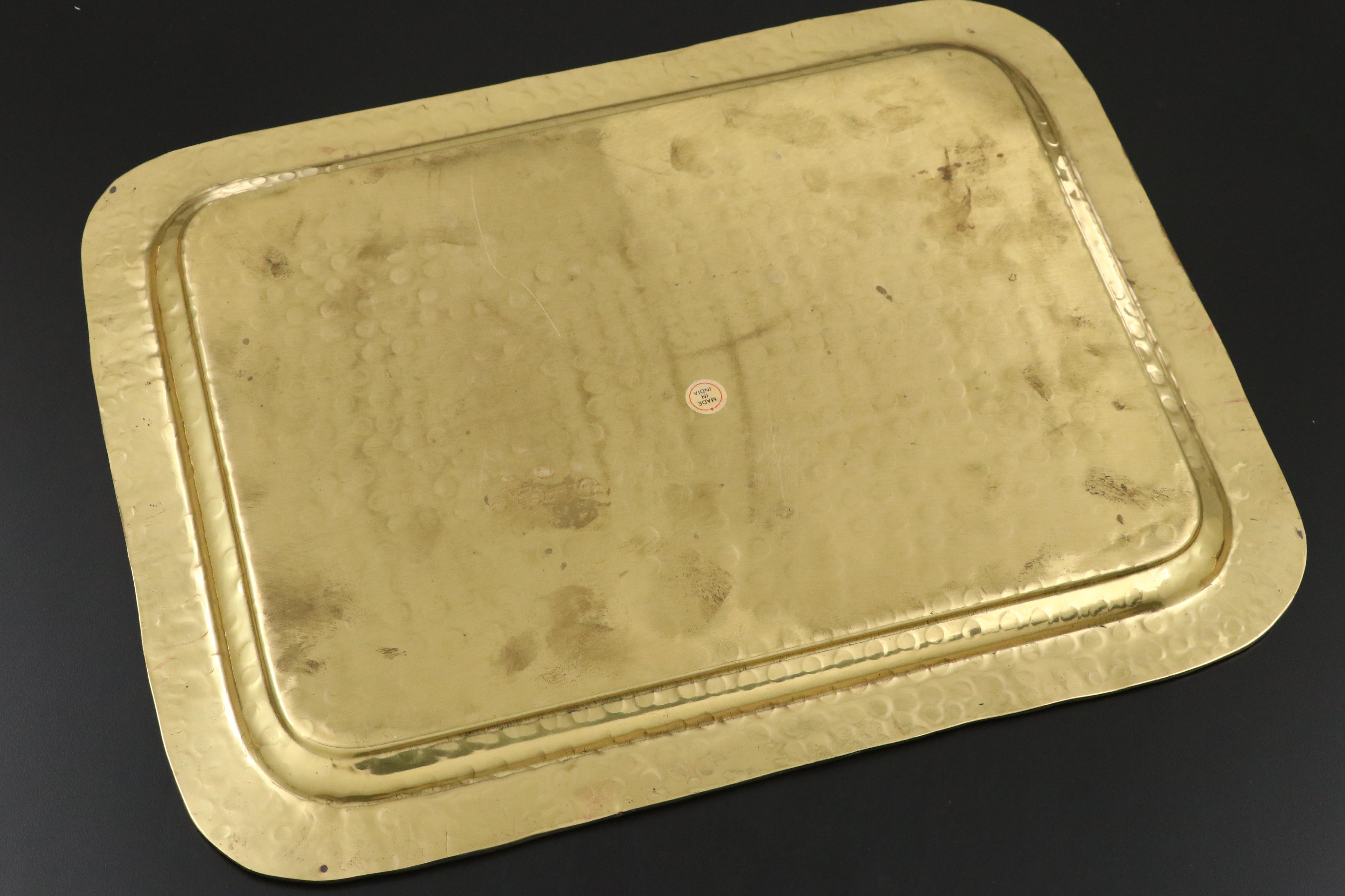 Supreme Cutlery by Towle Gold Finished Stainless Steel Flatware with Brass Tray