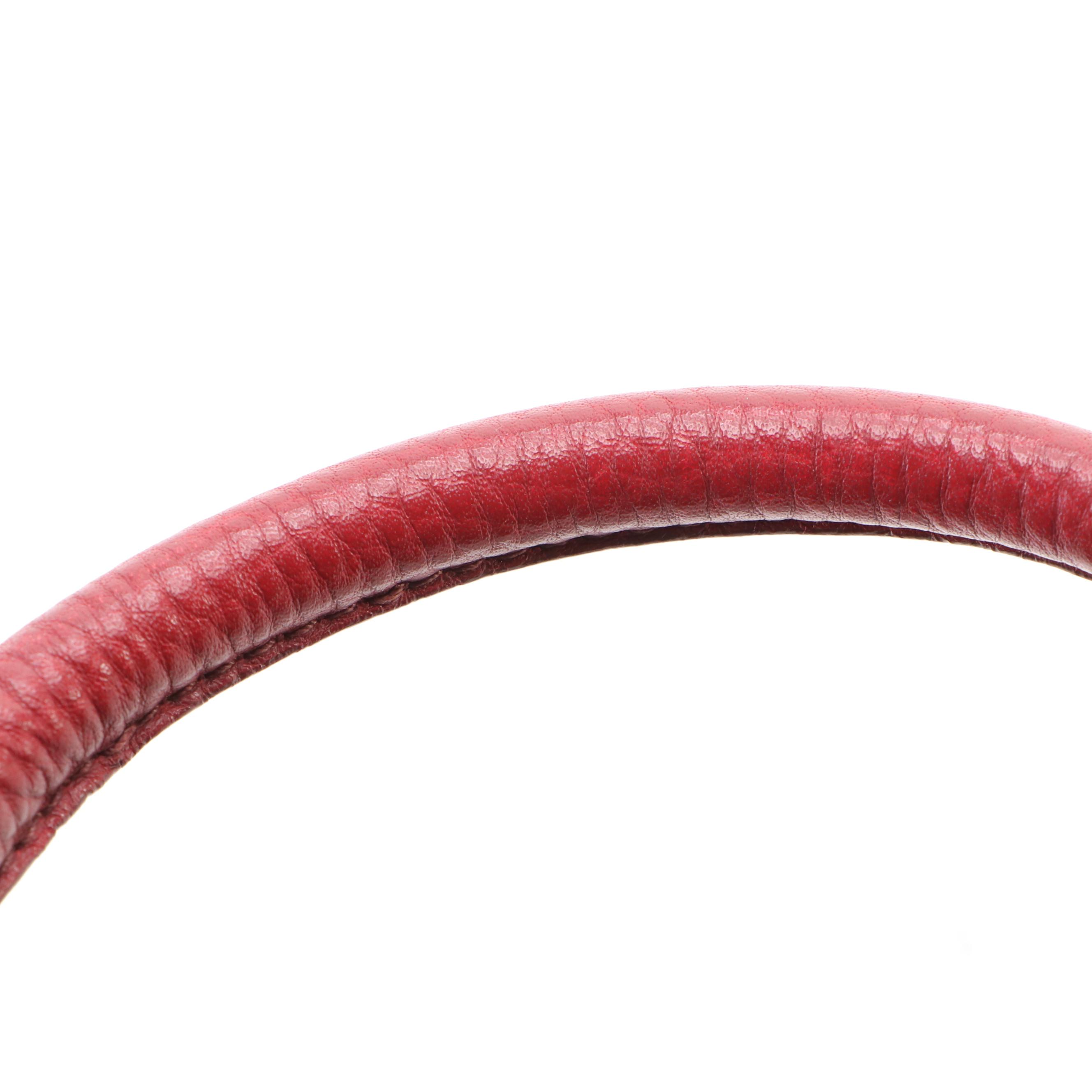 Prada Expandable Tote in Dark Red Vitello Daino Leather