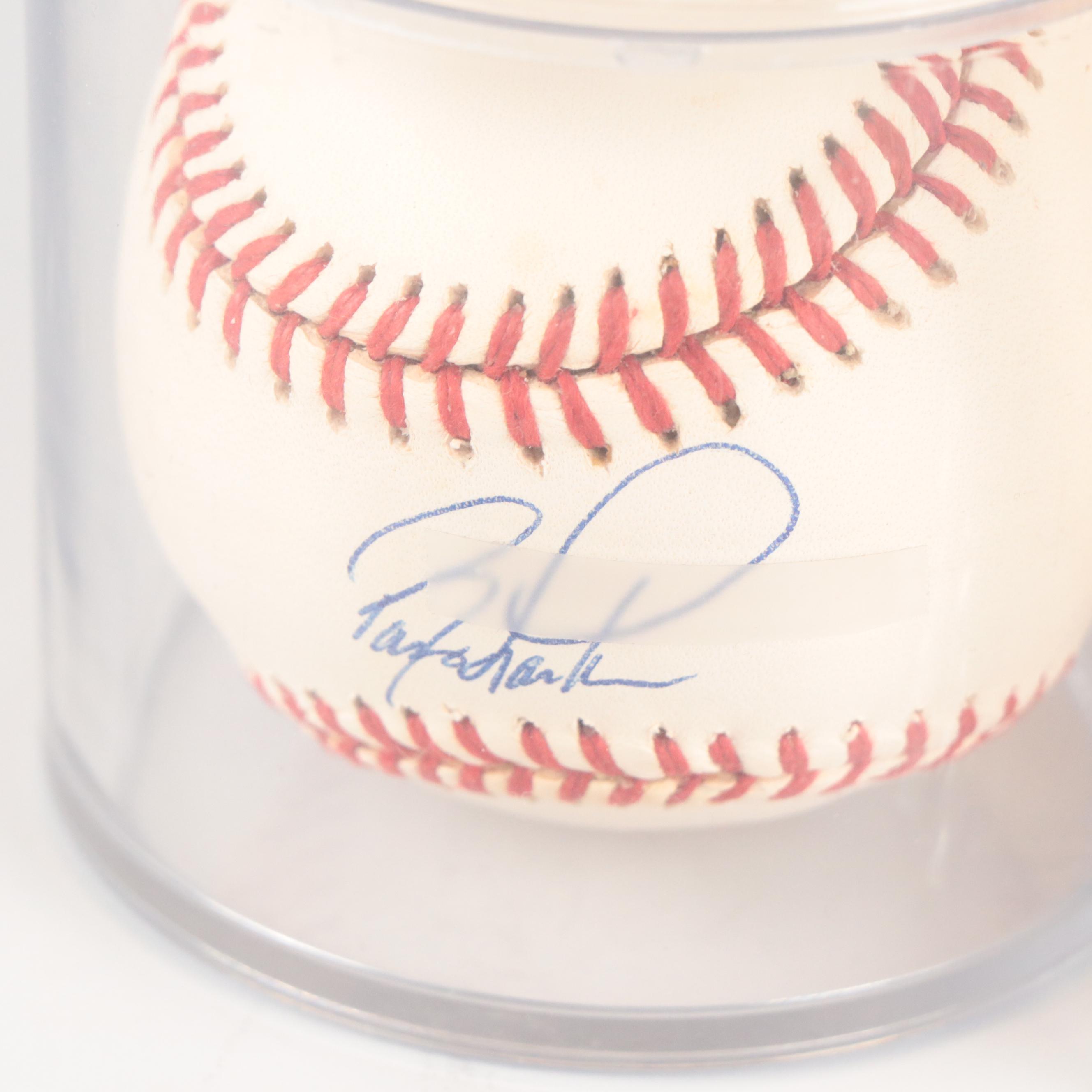 Ken Griffey Jr. and Barry Larkin Signed Rawlings Baseballs with Rookie Cards