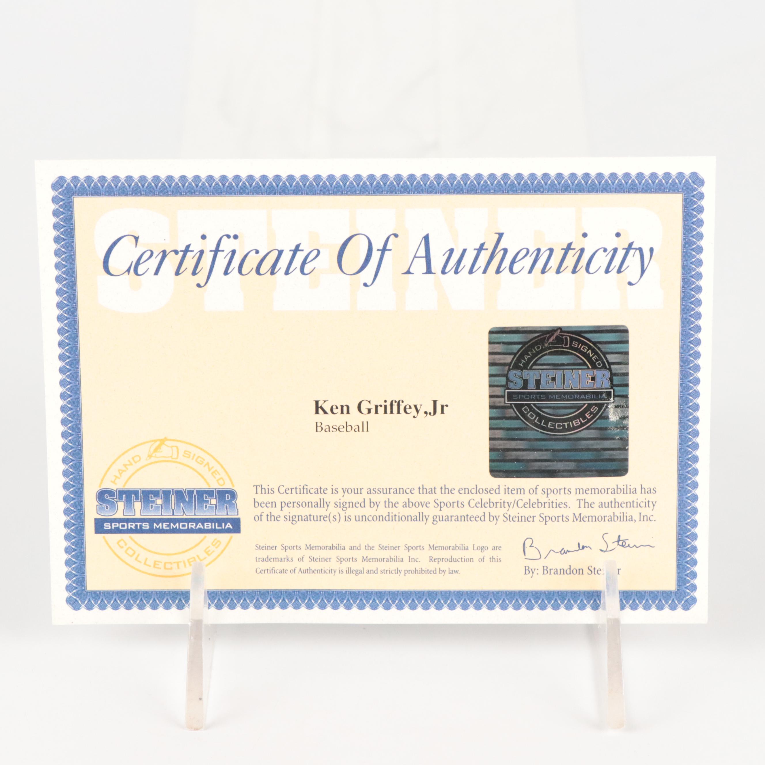 Ken Griffey Jr. and Barry Larkin Signed Rawlings Baseballs with Rookie Cards