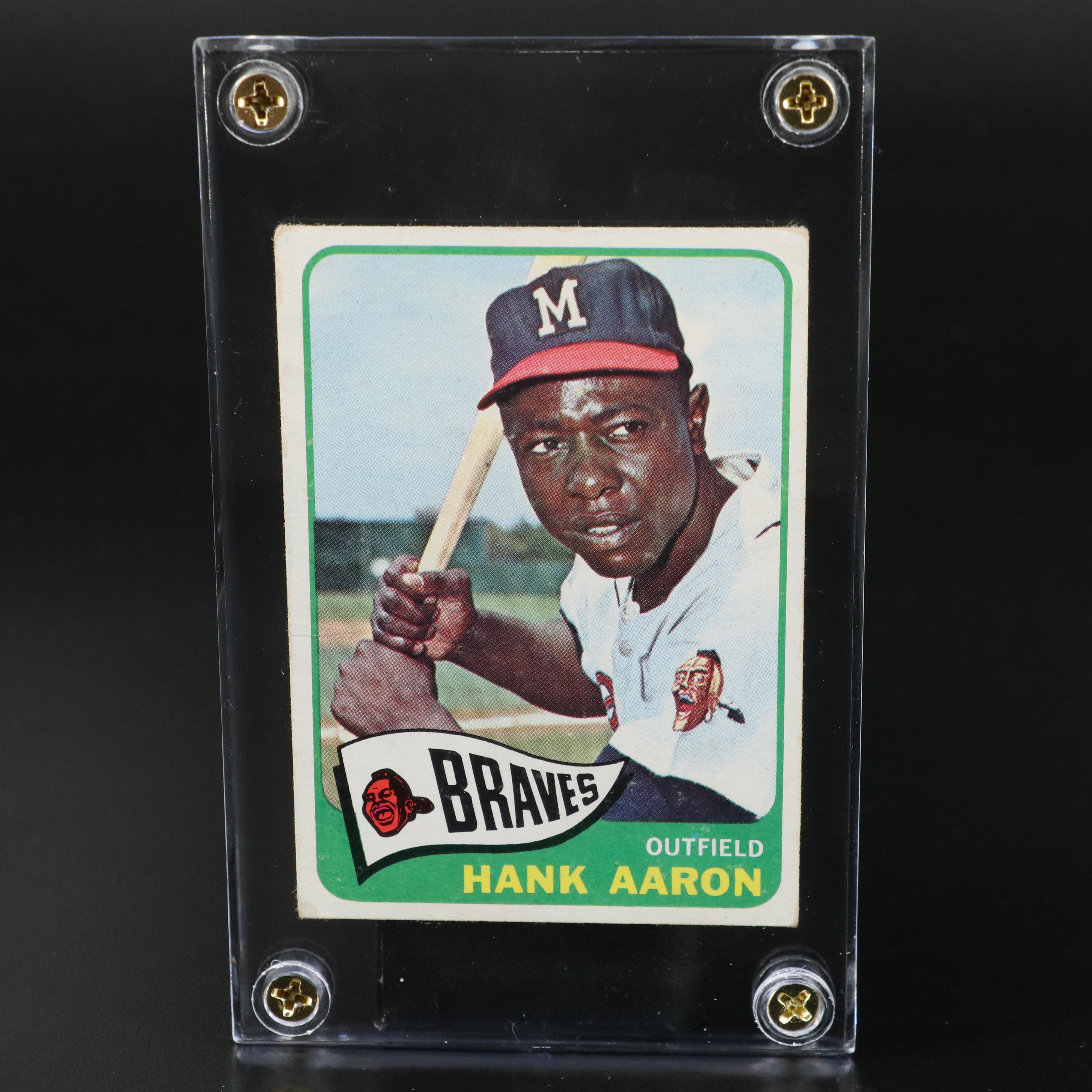 1965 Topps Hank Aaron Milwaukee Braves Baseball Card