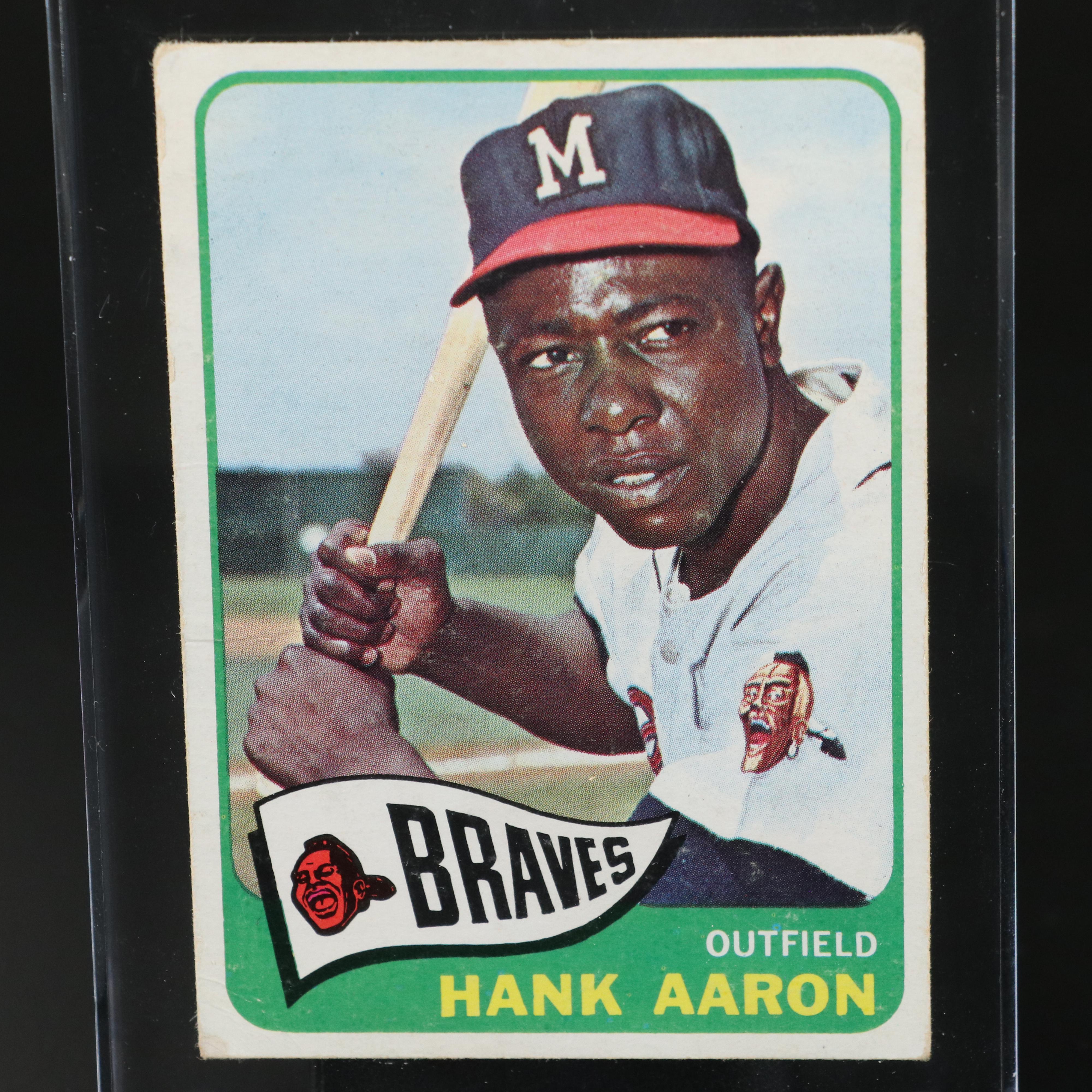 1965 Topps Hank Aaron Milwaukee Braves Baseball Card