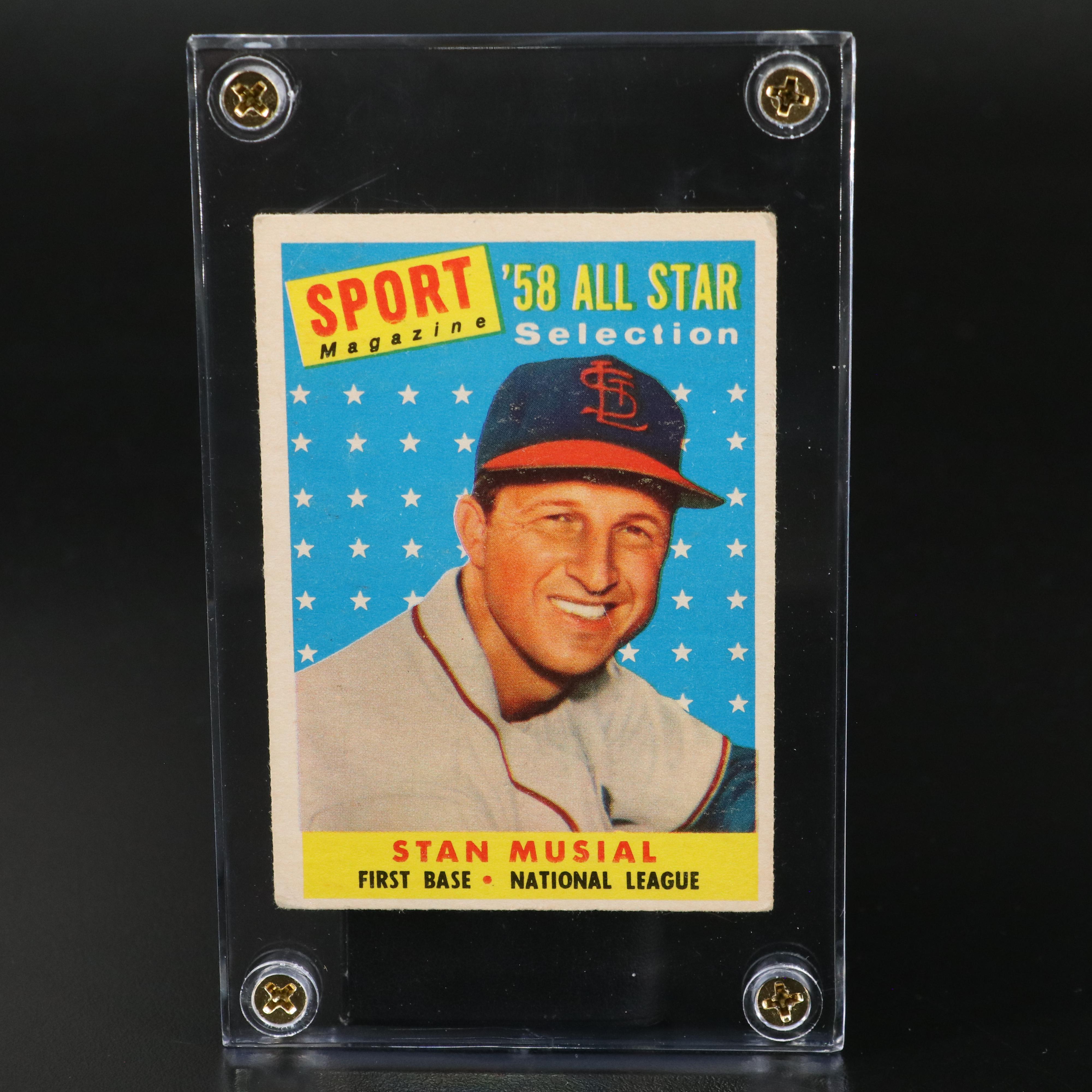 1958 Topps Stan Musial Sport Magazine All-Star Baseball Card