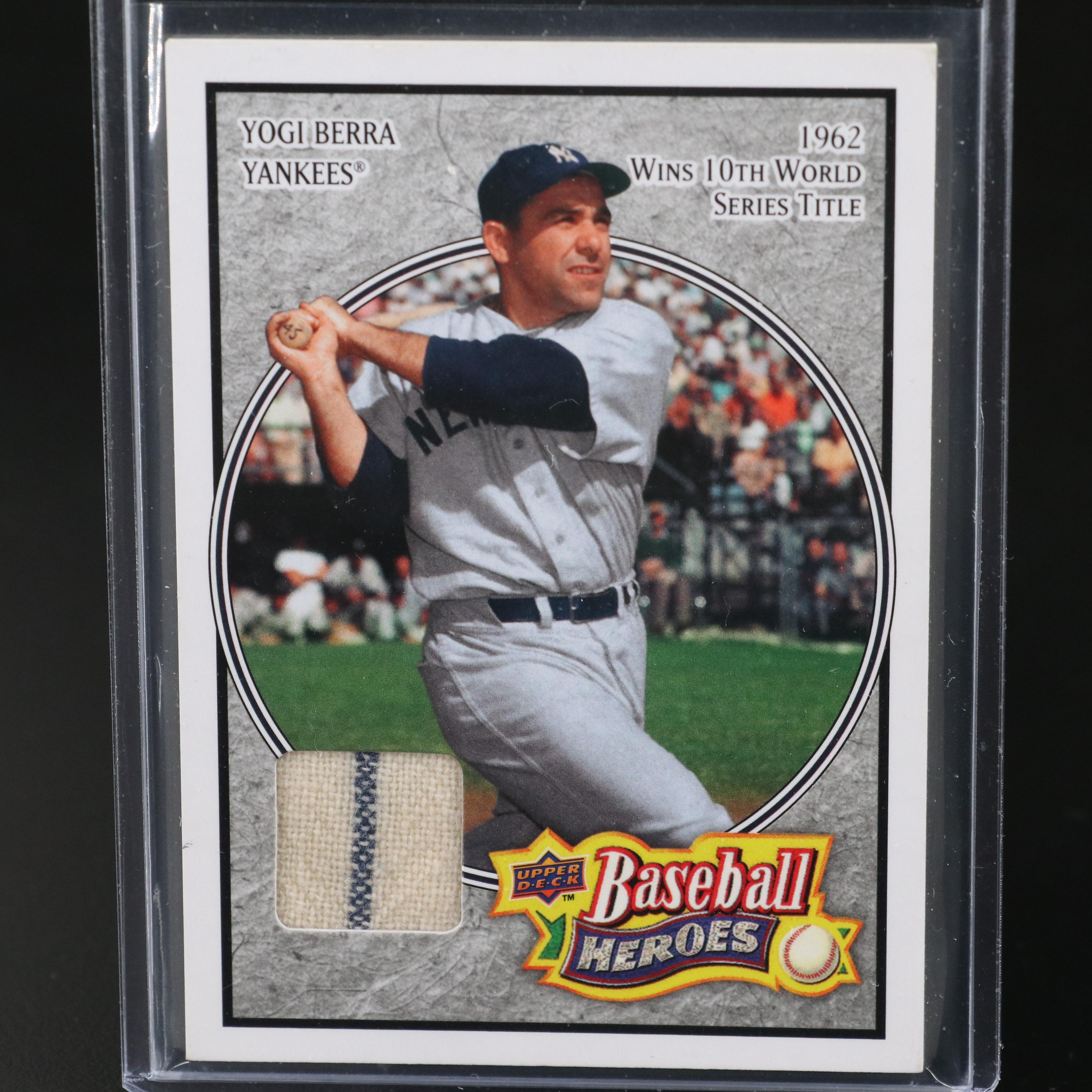 2008 Upper Deck Yogi Berra Baseball Heroes New York Yankees Relic Card