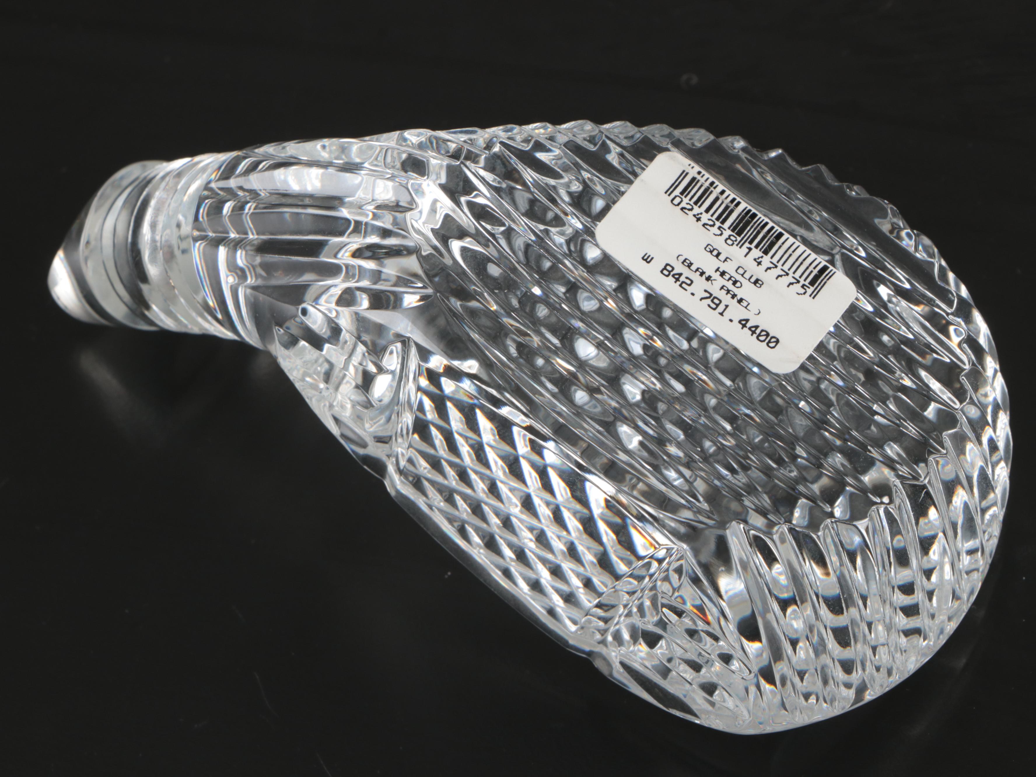 Waterford Crystal Golf Club Head Paperweight