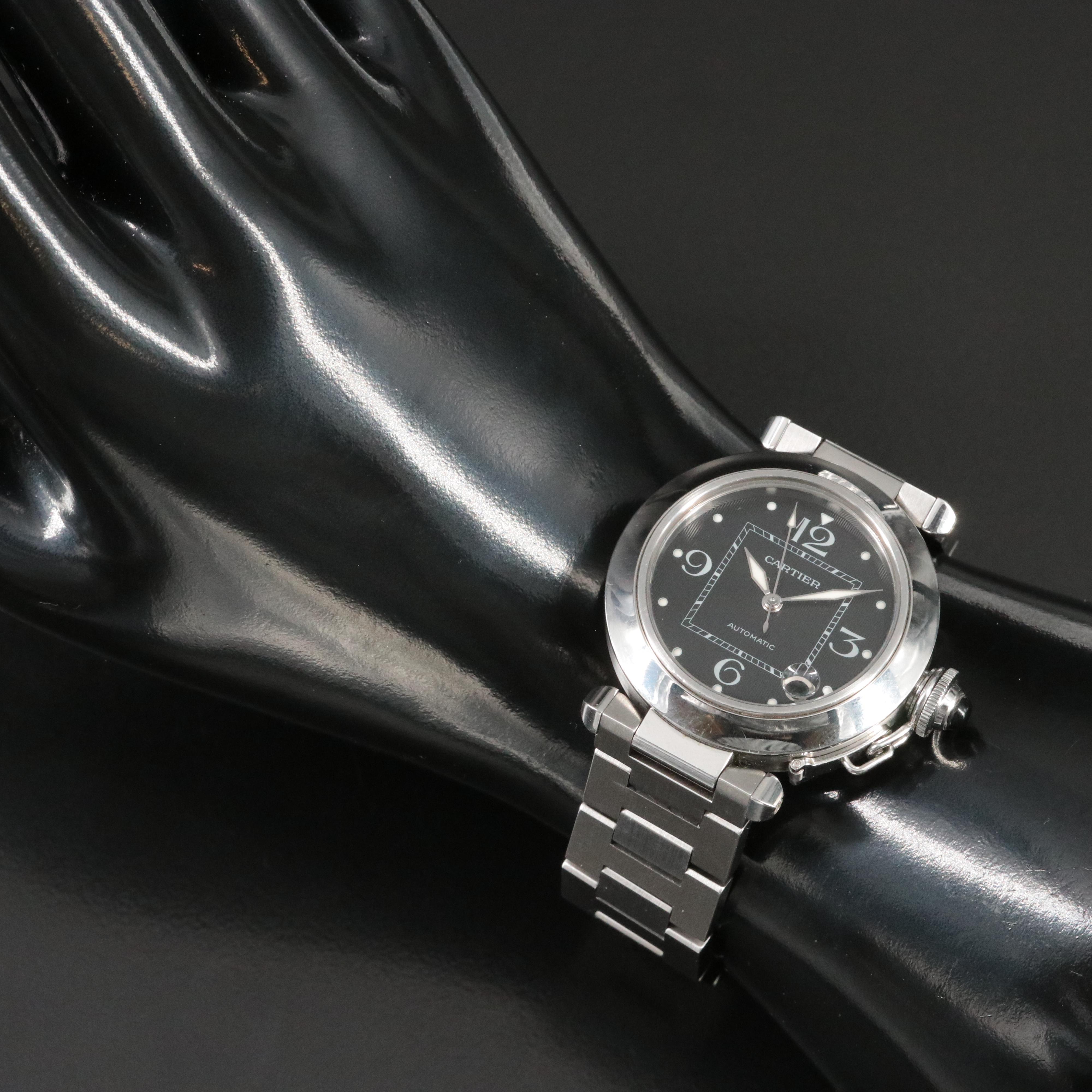 Cartier Pasha de Cartier Black Dial Date Automatic Watch