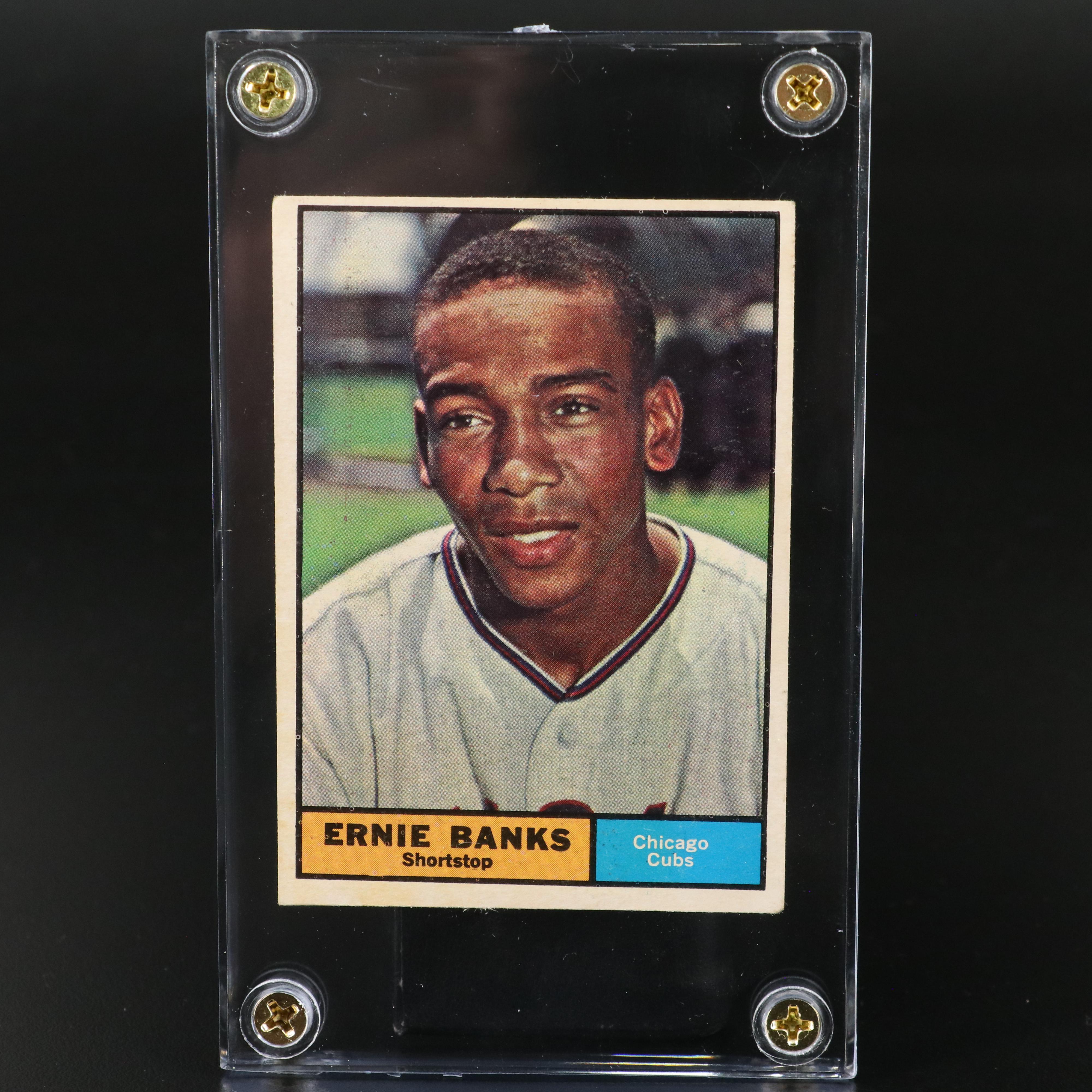 1961 Topps Ernie Banks Chicago Cubs Baseball Card
