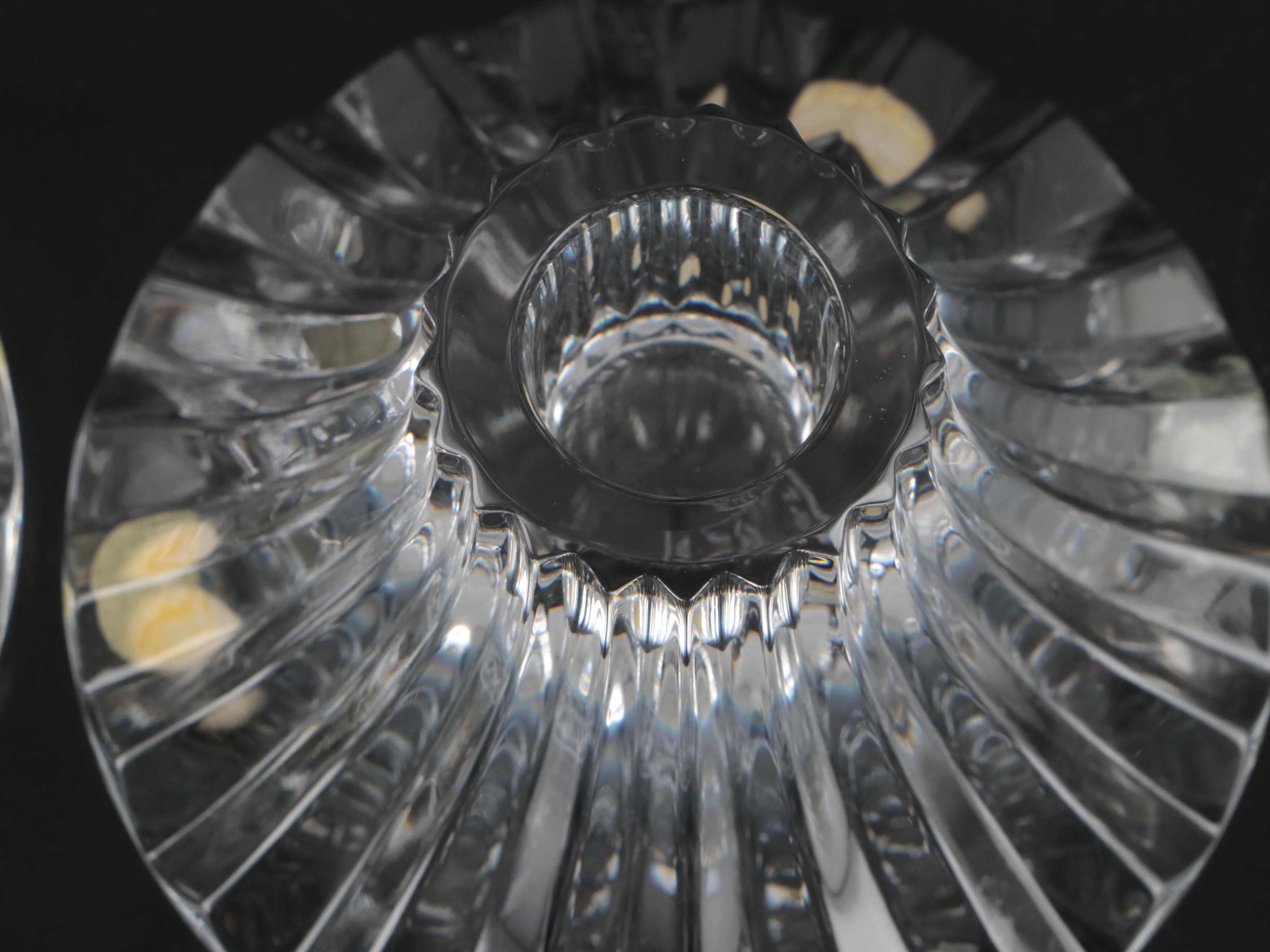 Pair of Baccarat "Massena" Crystal Single Light Candlesticks