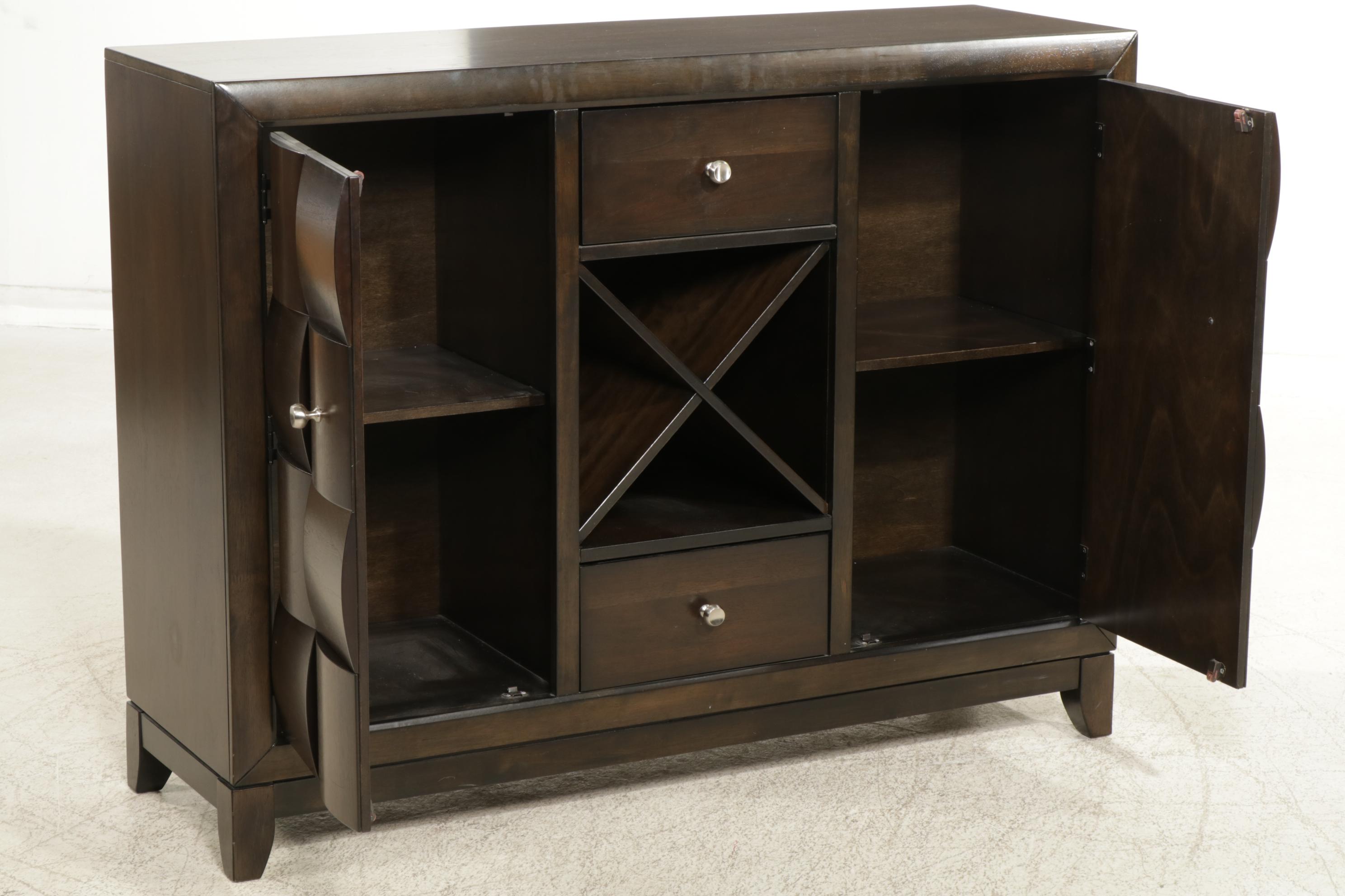 Ashley Furniture Modernist Sideboard with Wine Rack, 21st Century