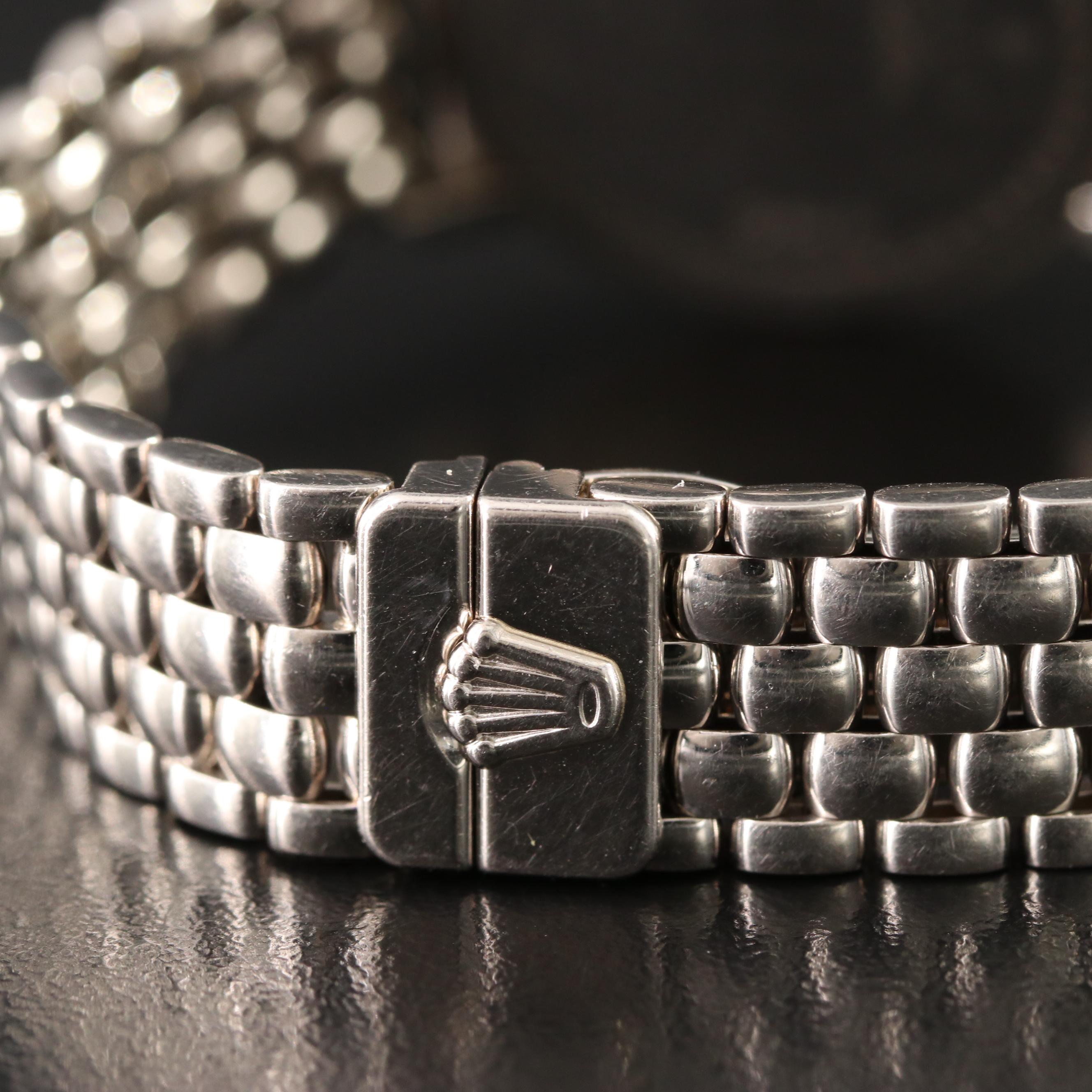 2005 18K Rolex Cellini Cellissma Factory Diamond Mother-of-Pearl Dial Watch