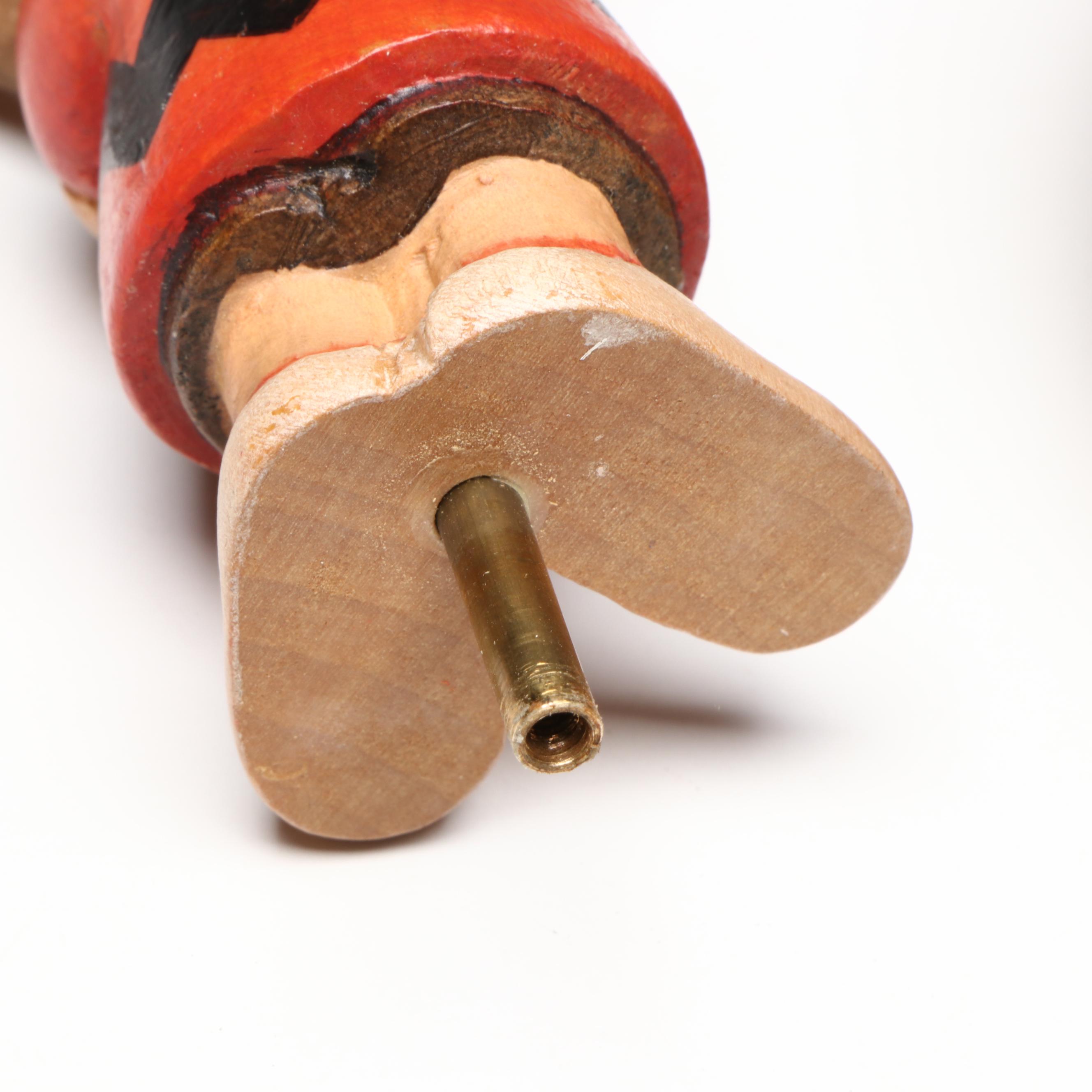 United Features Syndicate Music Box, Carved Wooden Vase and Glass Dish