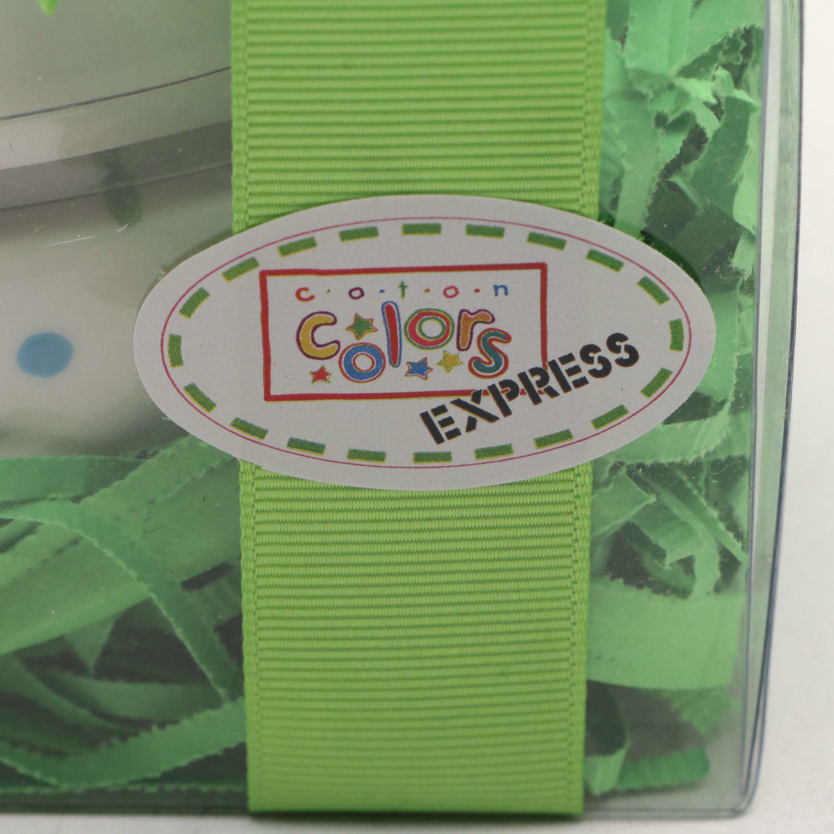 Coton Colors "Happy Everything" Platter with Trivet, Easter Box and Book