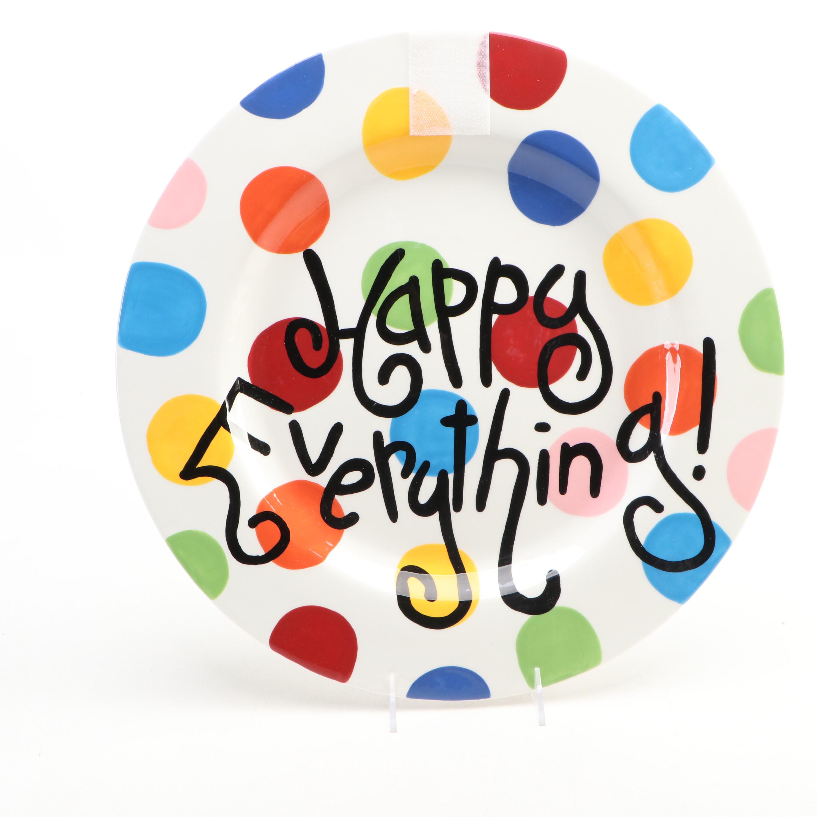 Coton Colors "Happy Everything" Platter with Trivet, Easter Box and Book