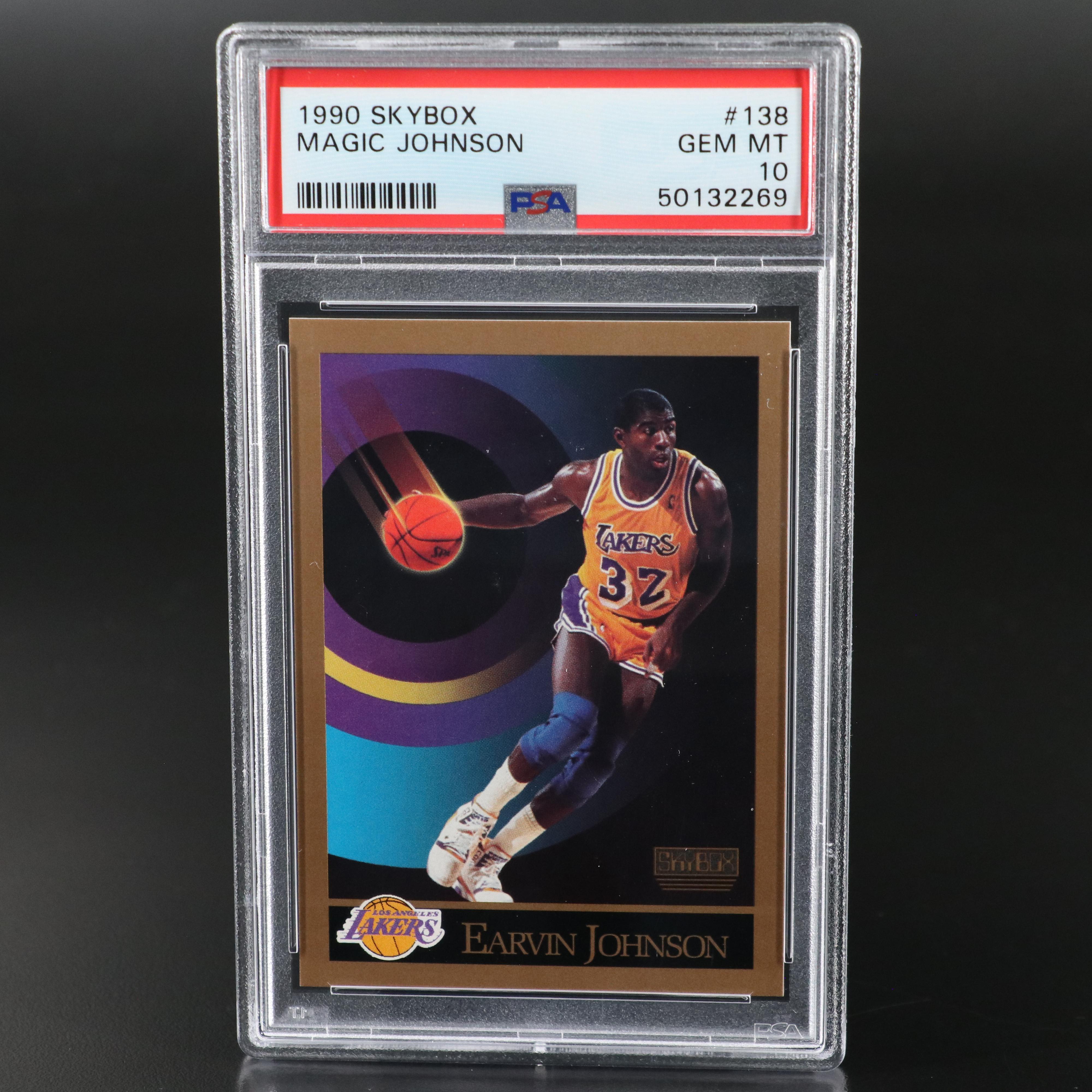 1990 Skybox Magic Johnson Los Angeles Lakers Basketball Card Graded PSA 10