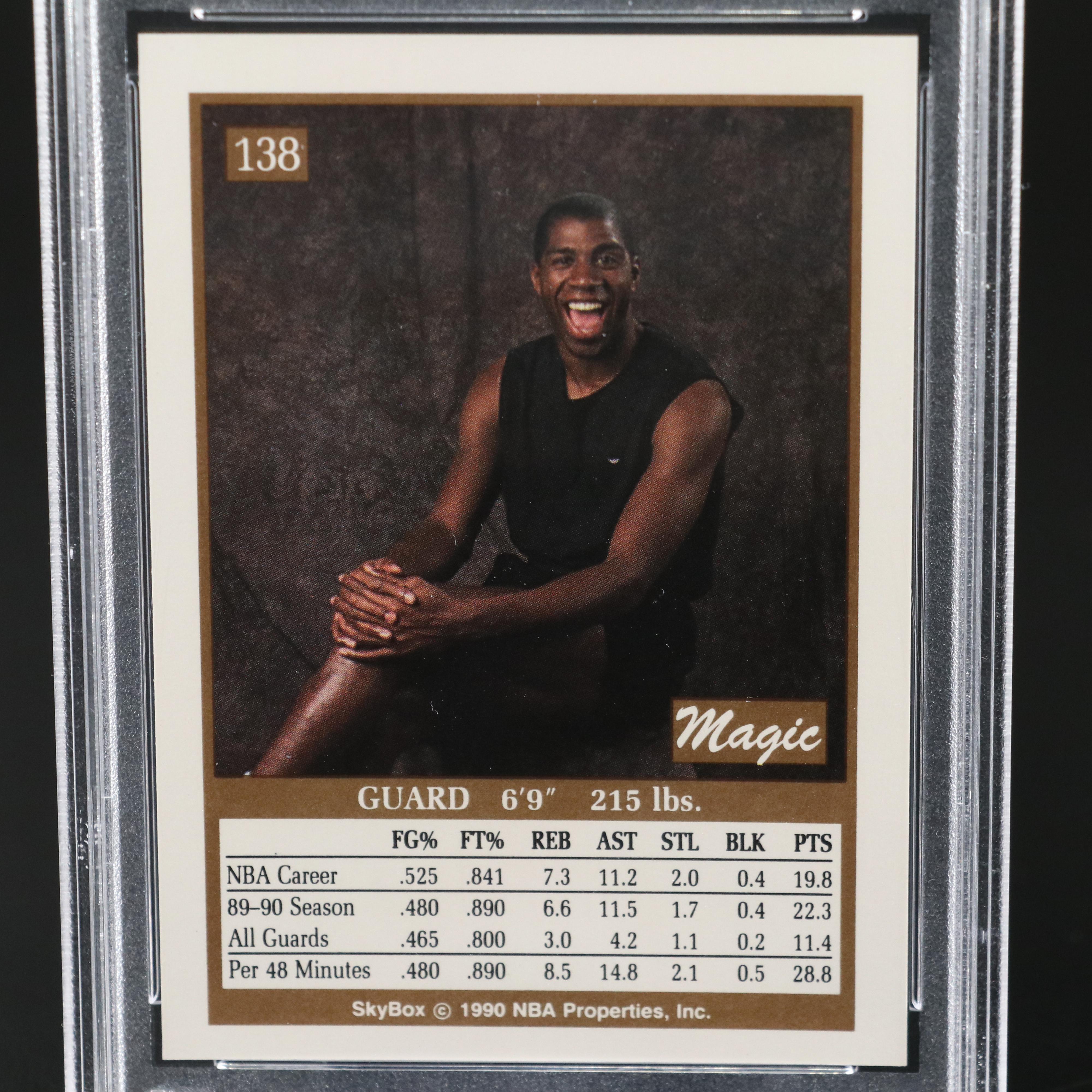 1990 Skybox Magic Johnson Los Angeles Lakers Basketball Card Graded PSA 10