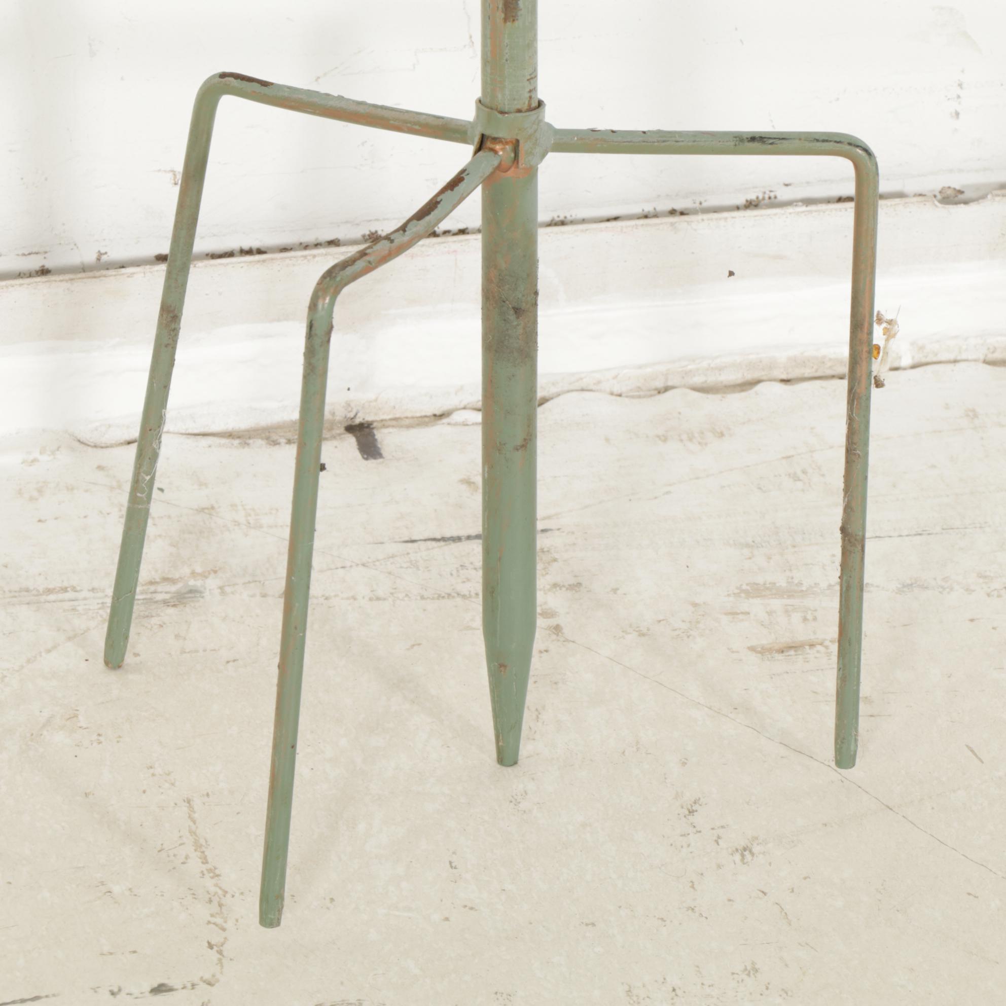 Hammered Copper Flame-Form Kinetic Garden Sculpture