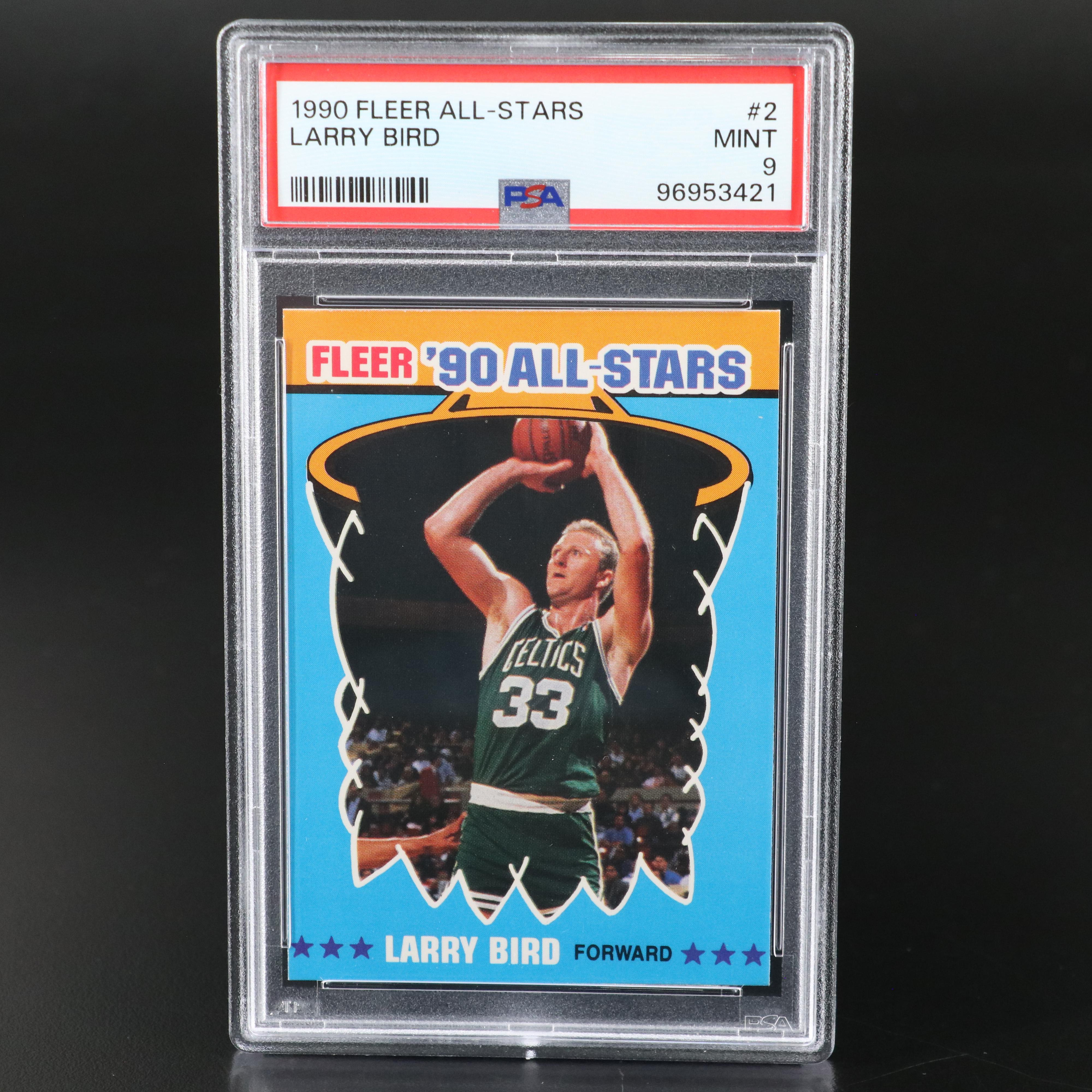 1990 Fleer Larry Bird Boston Celtics All-Stars Basketball Card Graded PSA 9