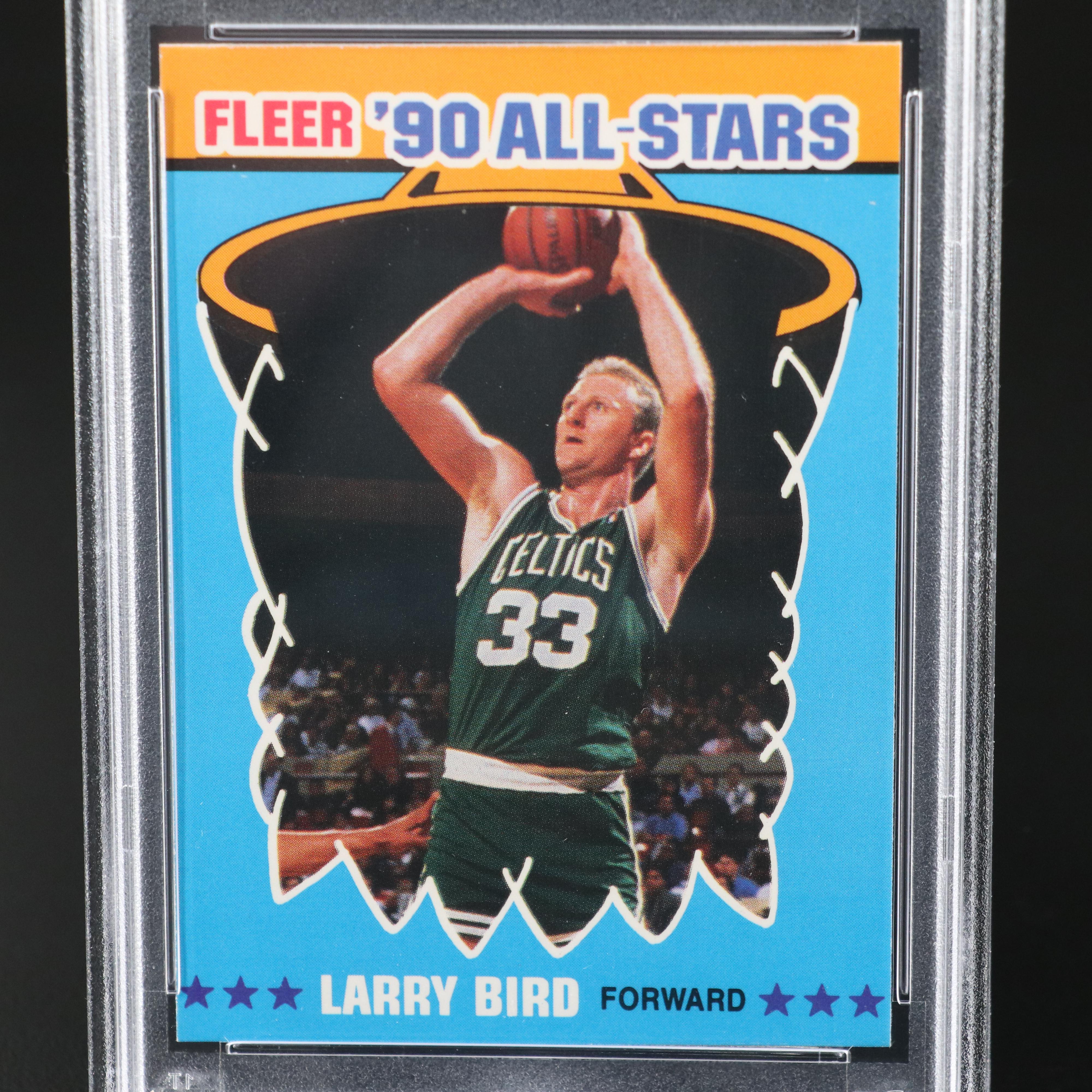 1990 Fleer Larry Bird Boston Celtics All-Stars Basketball Card Graded PSA 9