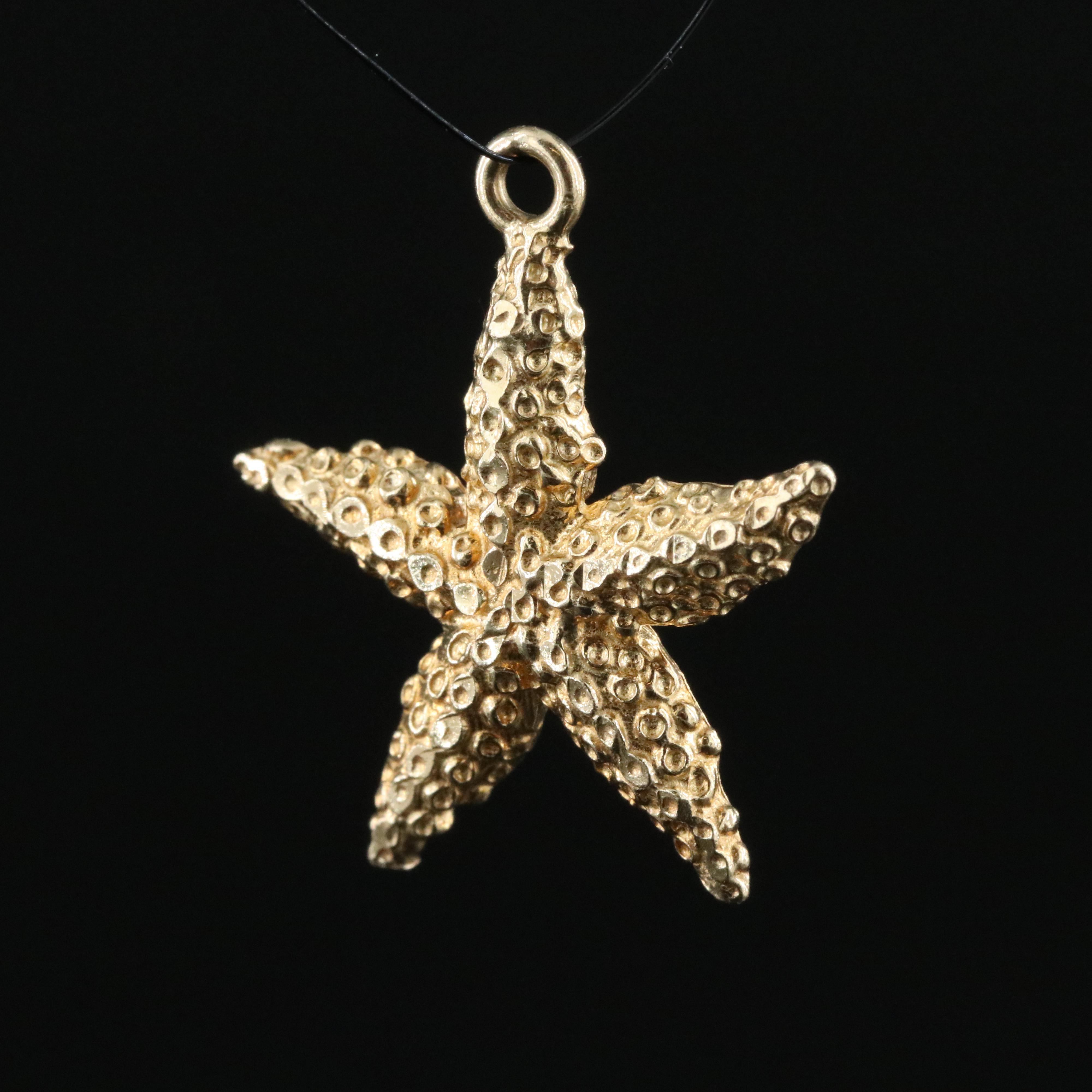 14K Starfish Pendant