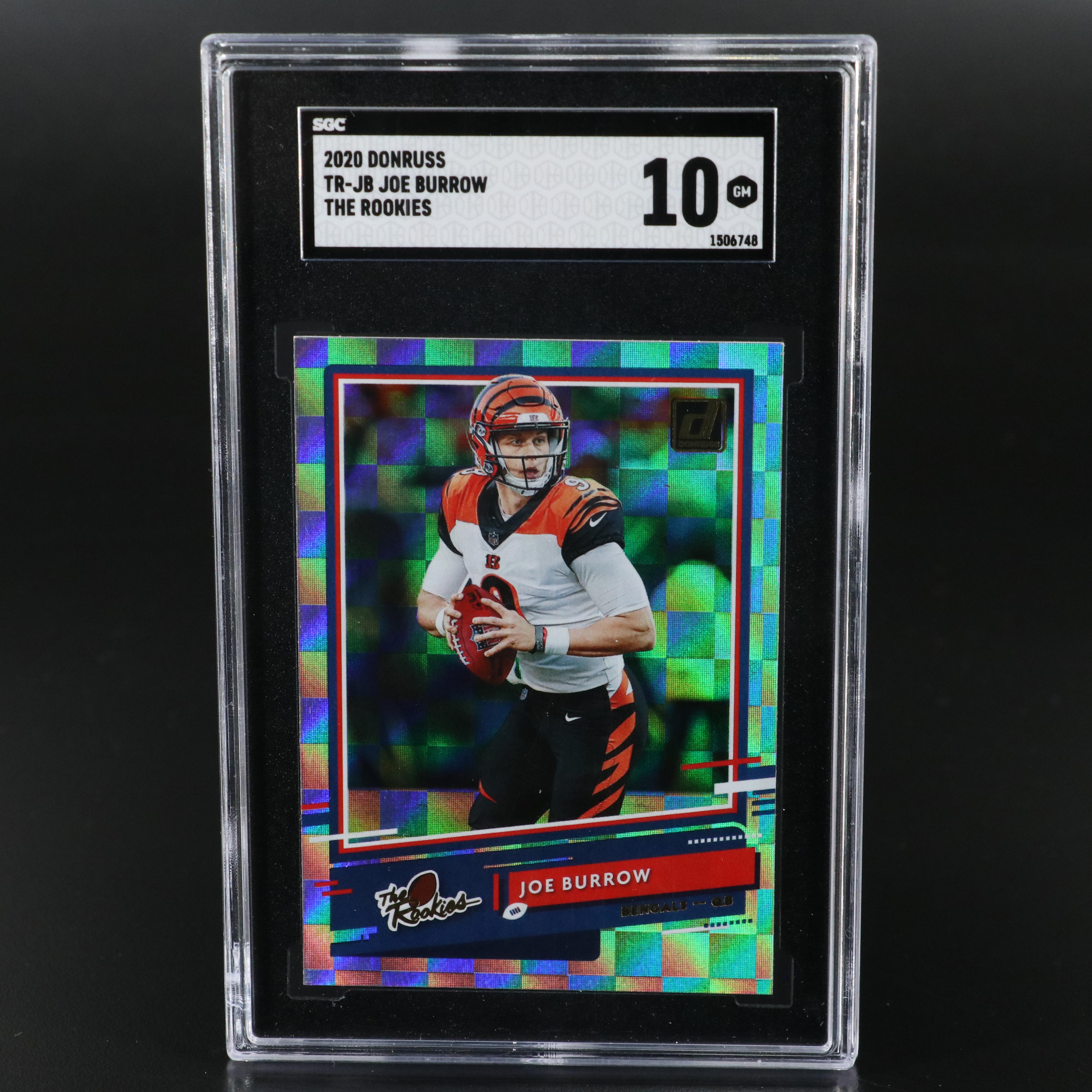 2020 Donruss Joe Burrow Cincinnati Bengals The Rookies Card Graded SGC 10
