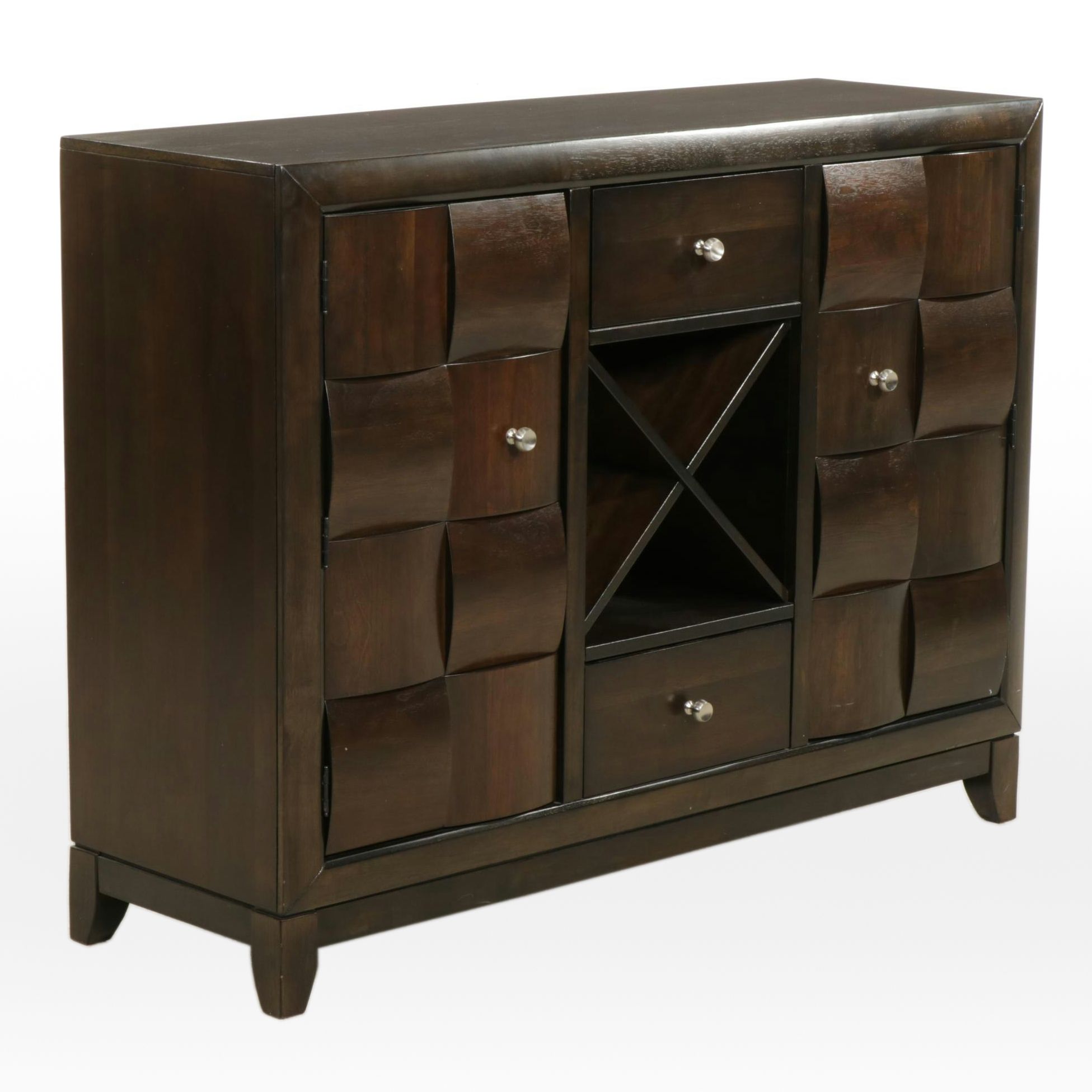 Ashley Furniture Modernist Sideboard with Wine Rack, 21st Century