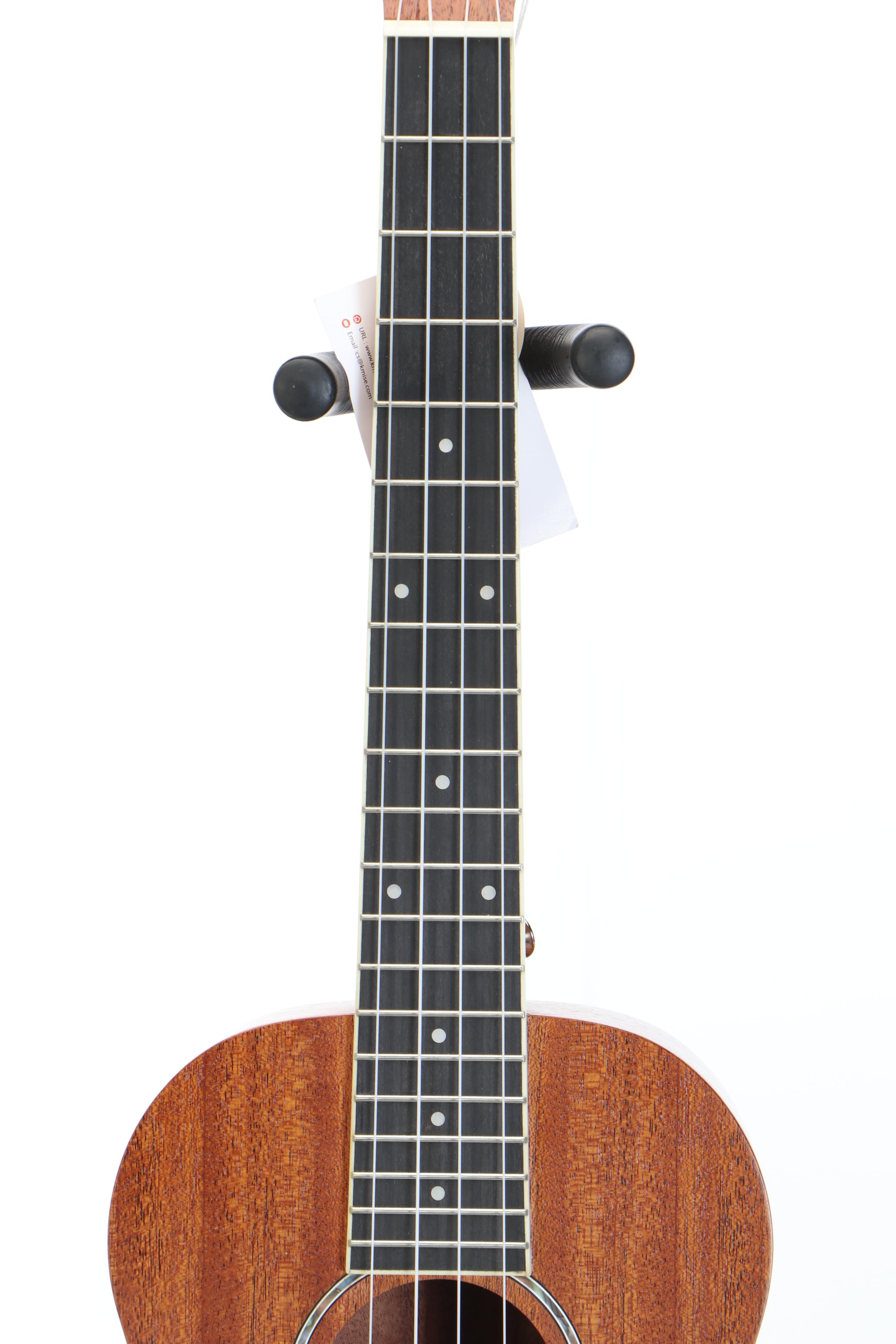 Kmise Mahogany Ukulele with Abalone Soundhole Inlay and Hardside Case