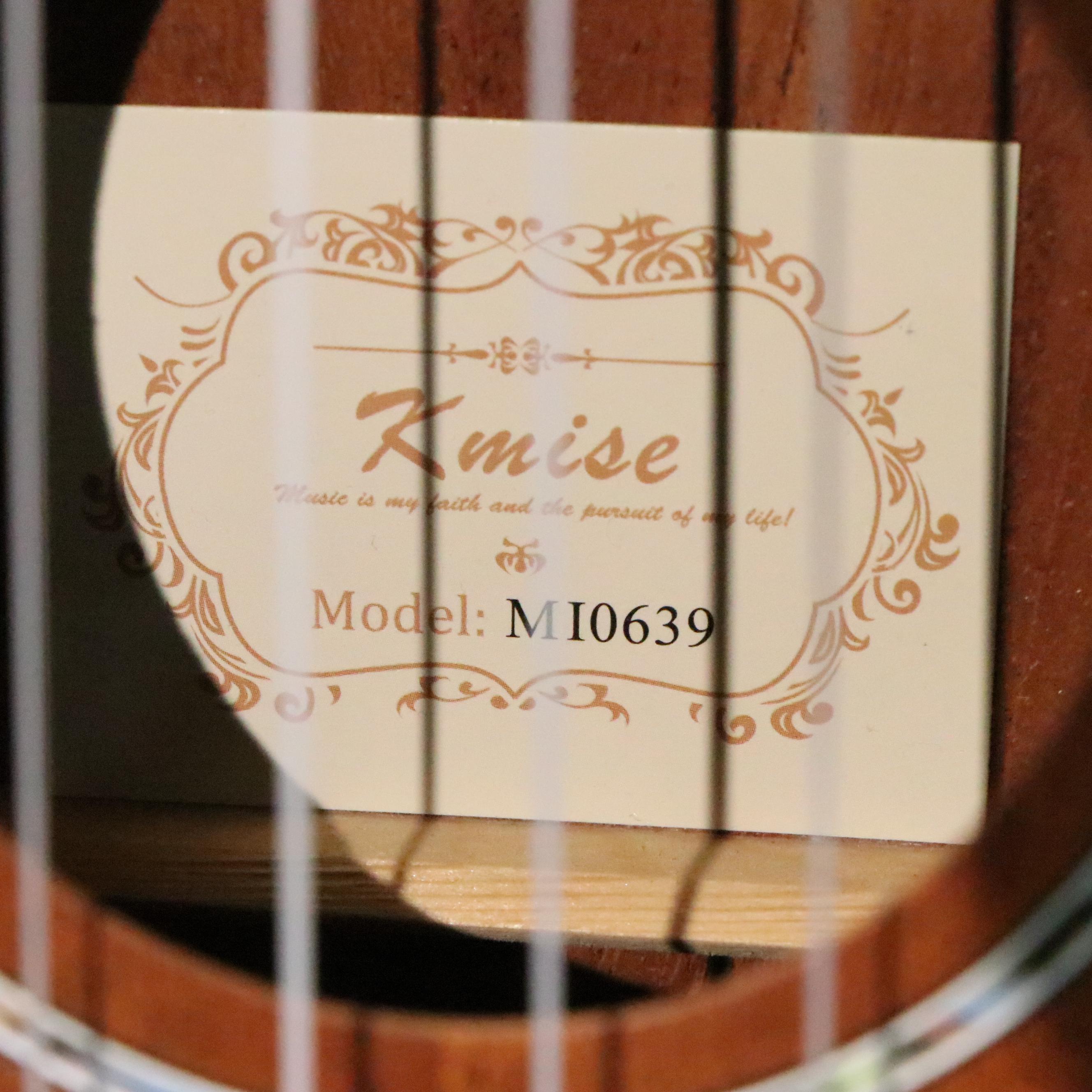 Kmise Mahogany Ukulele with Abalone Soundhole Inlay and Hardside Case