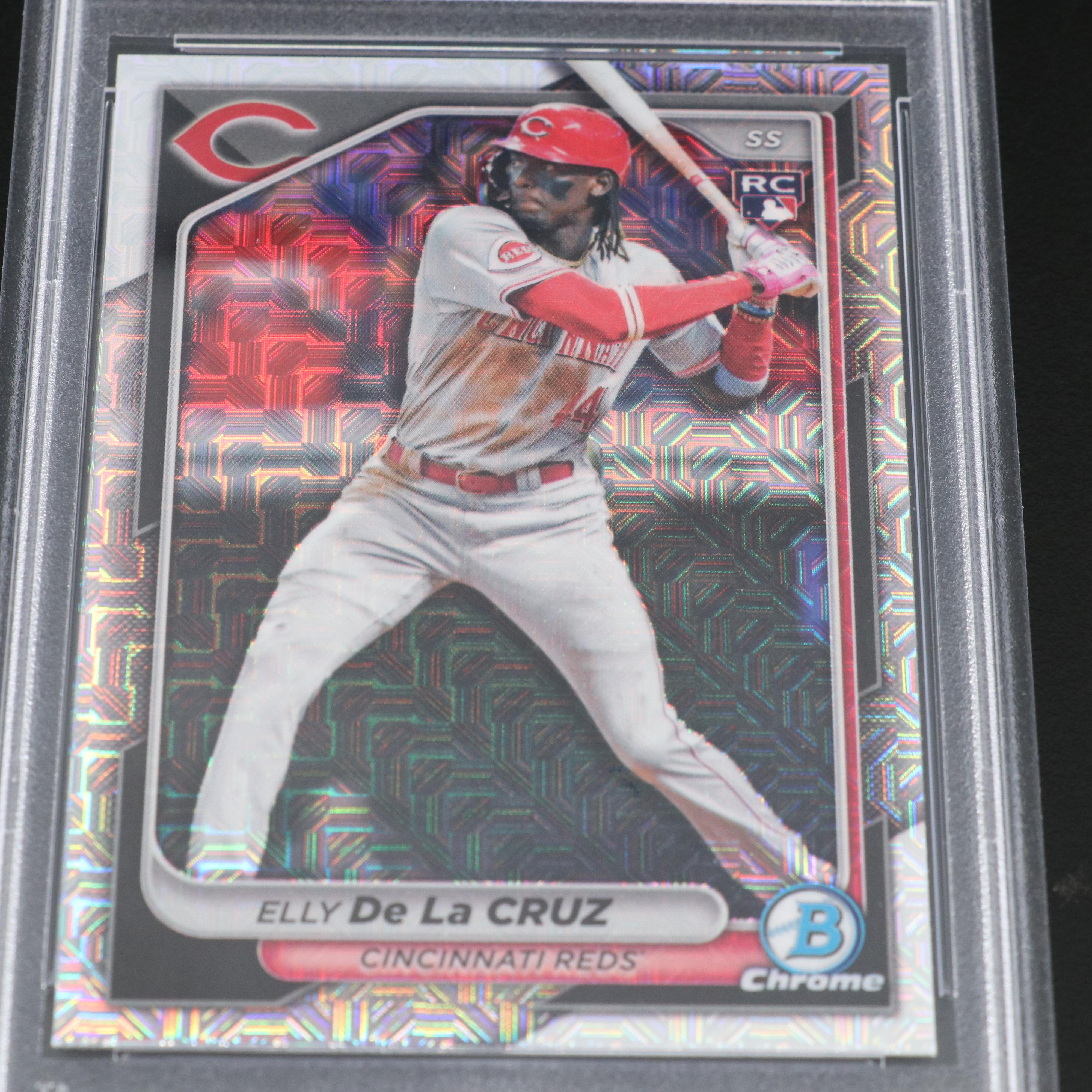 2024 Bowman Chrome Elly De La Cruz Mega Box Refractor Rookie Card Graded PSA 10